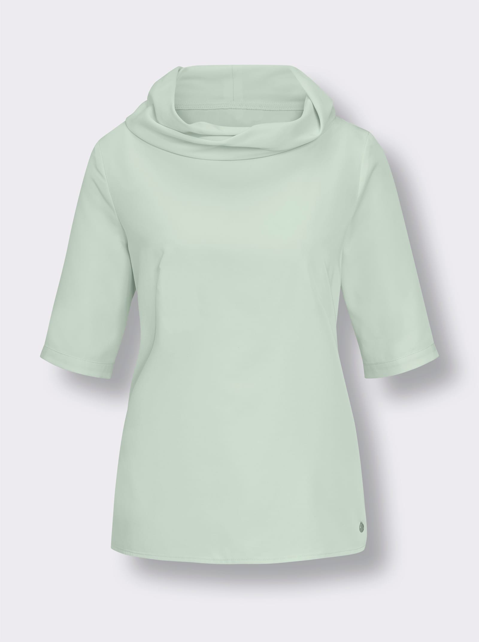CREATION L PREMIUM Kurzarmbluse mit längerem Halbarm - zartmint