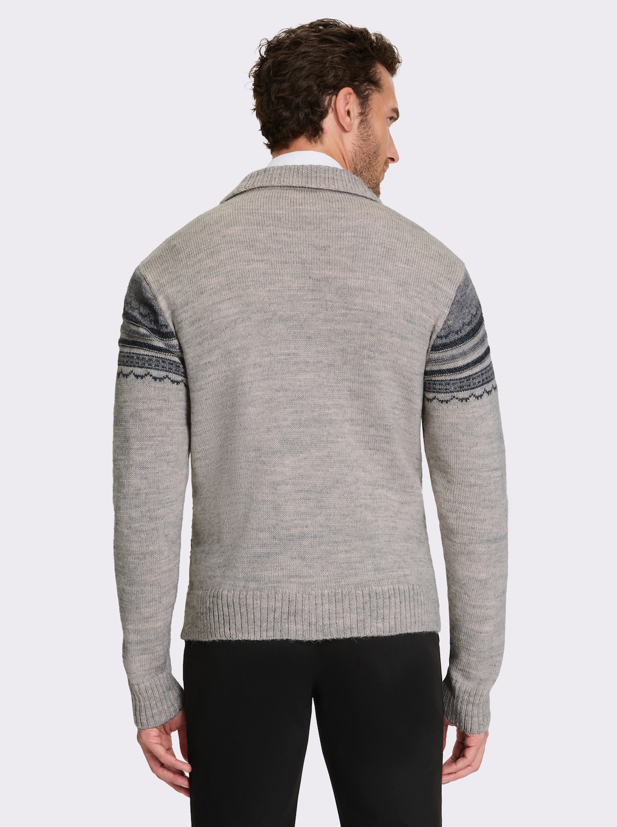 Marco Donati Strickjacke - grau-meliert