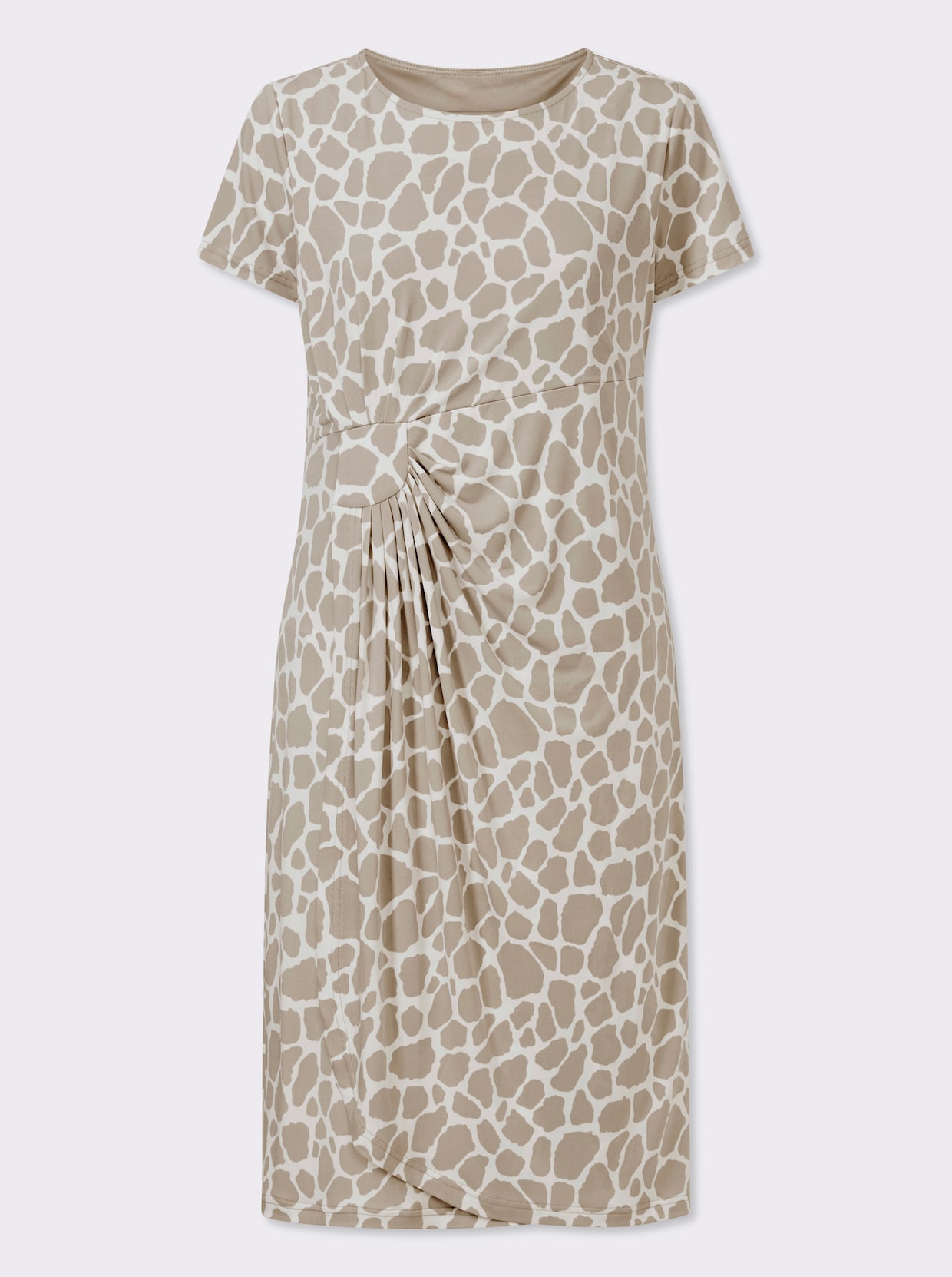 Jerseykleid - sesam-ecru-bedruckt