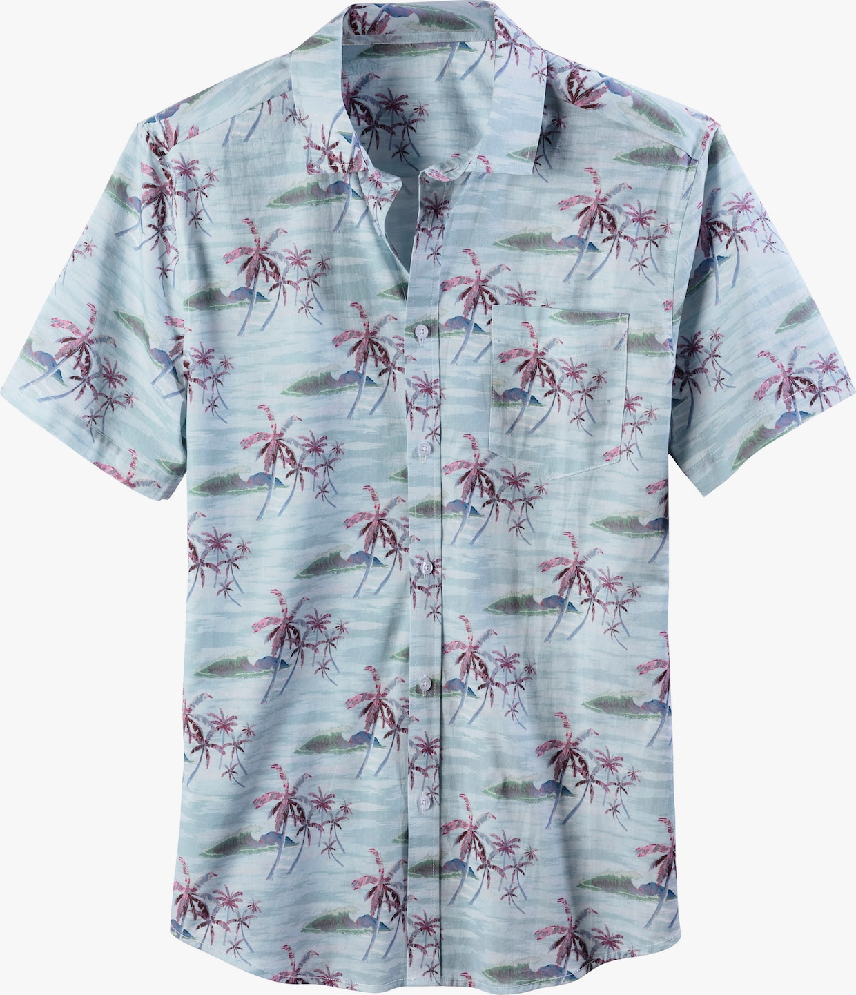Beachtime Hawaiihemd - blau-bedruckt