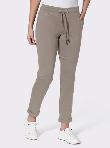  Sweathose mit Rundum-Dehnund - taupe