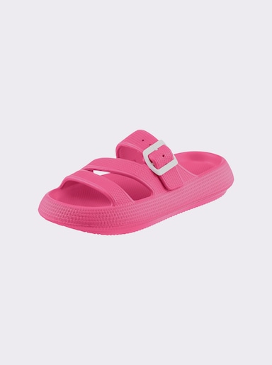 Siebi´s Badepantolette mit verstellbarer Dornschließe - pink
