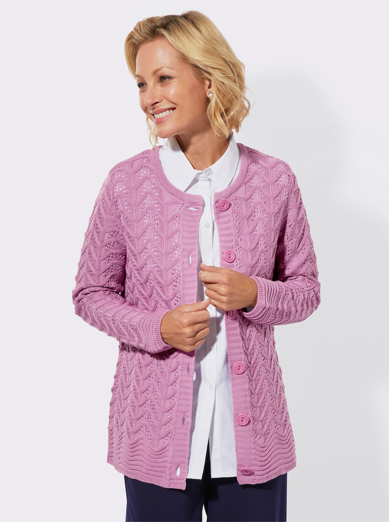 Strickjacke - orchidee