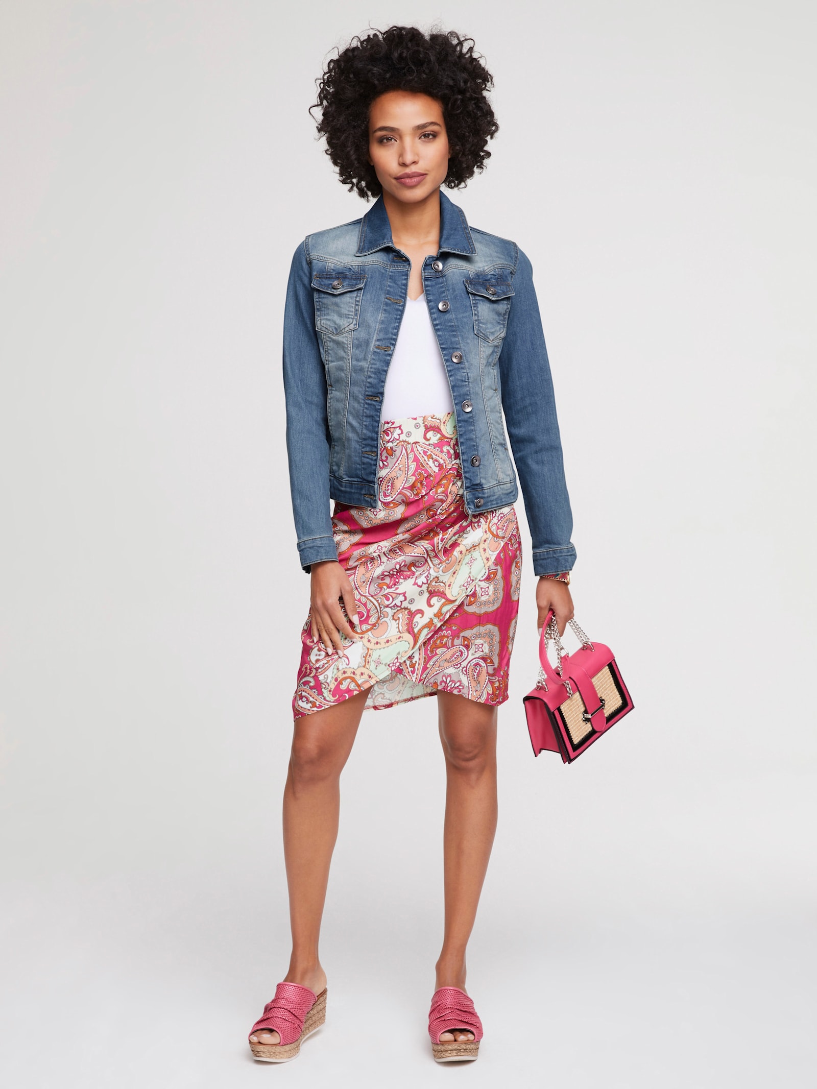 heine Jeansjacke in Used-Waschung - blue denim