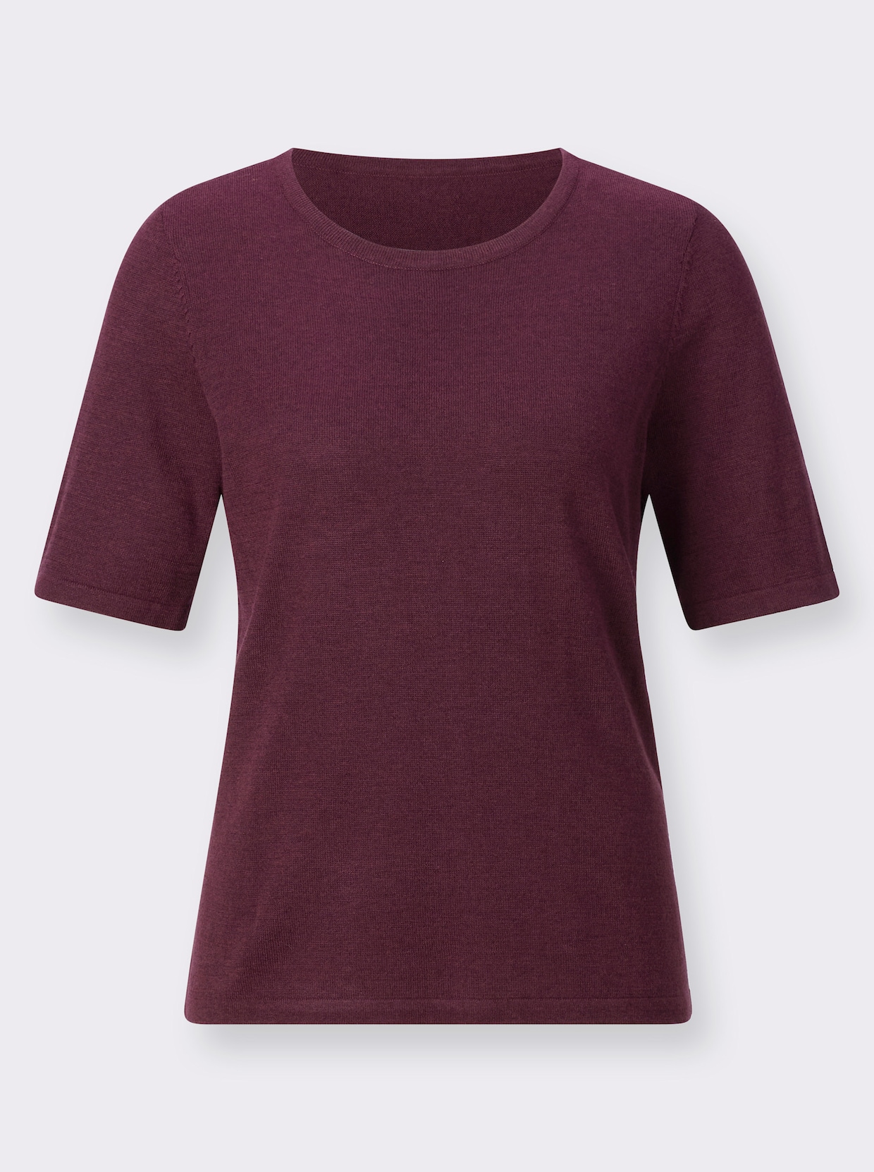 Pullover met korte mouwen - bordeaux gemêleerd