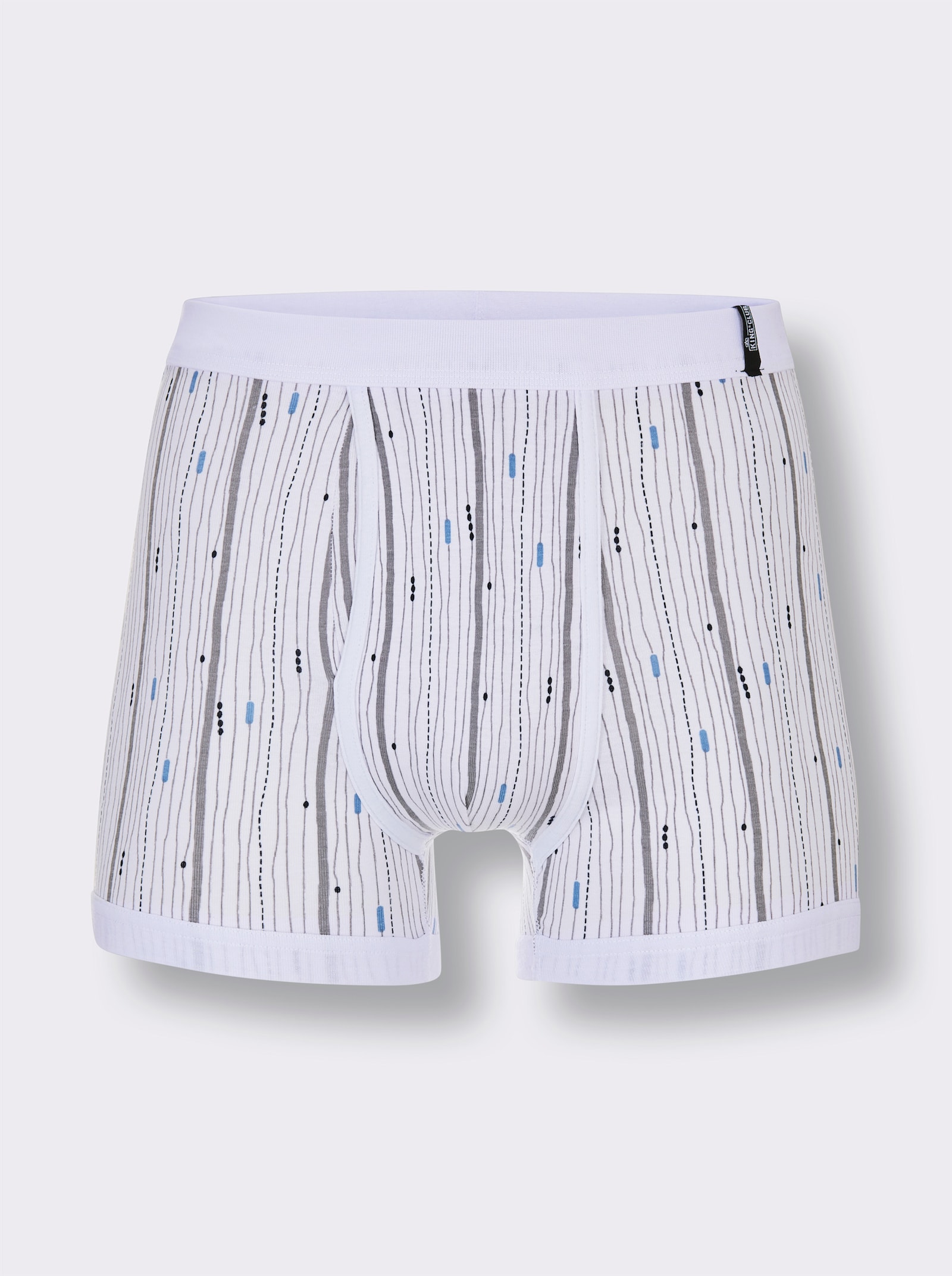 KINGsCLUB Boxerky - bílá-potisk