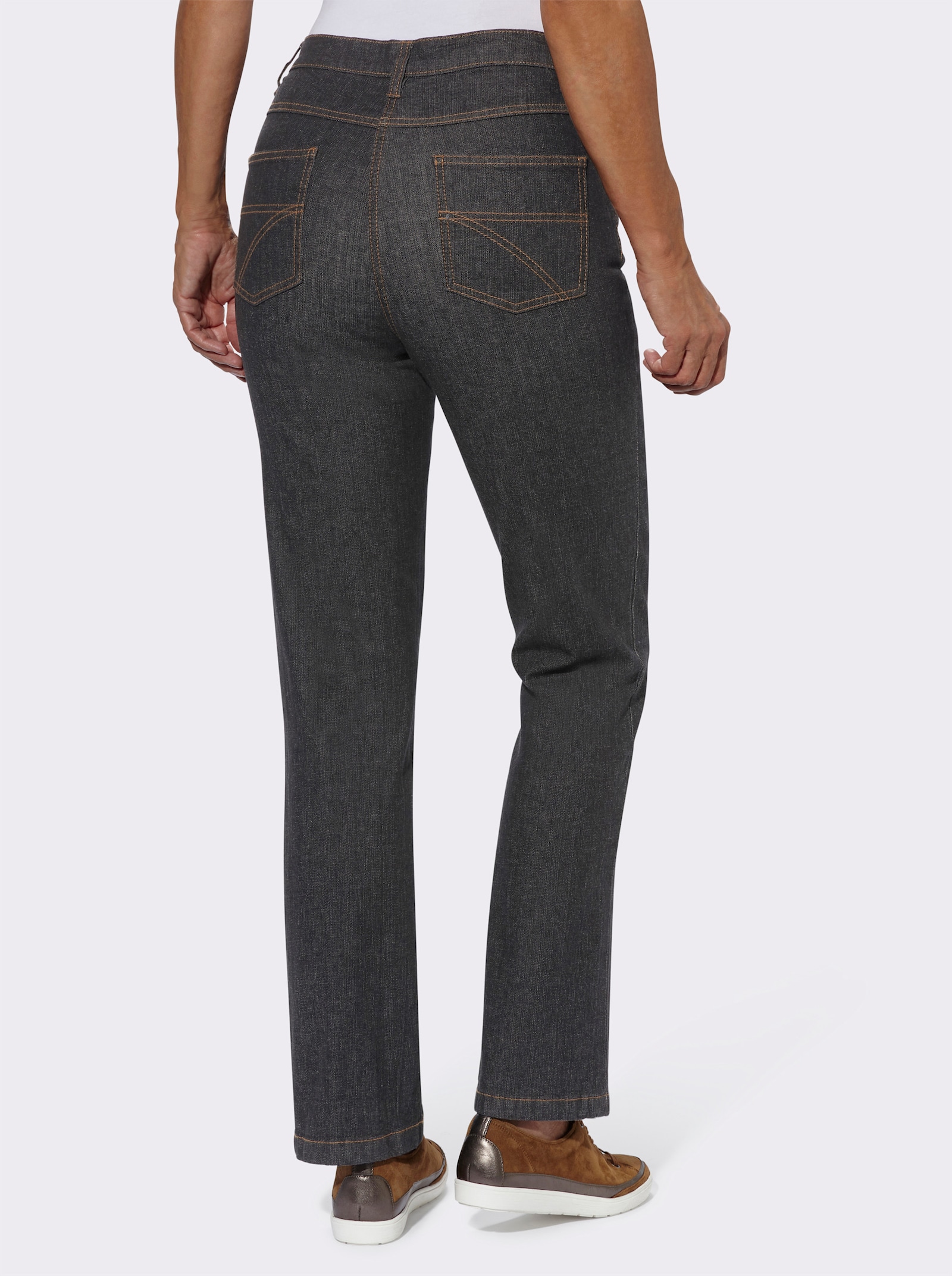 5-Pocket-Jeans mit Baumwoll-Stretch - black-denim