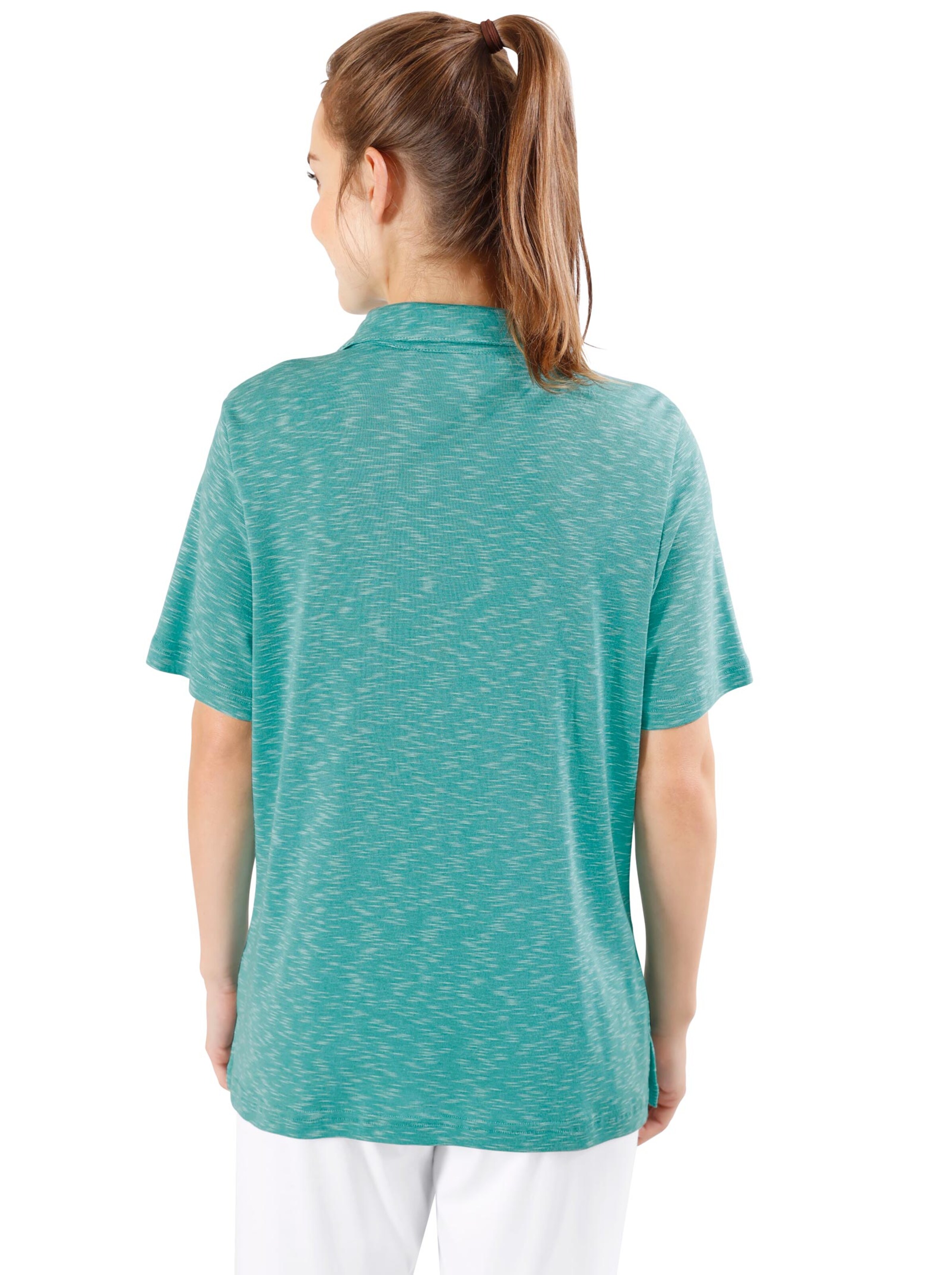 Freizeitshirt - grün-meliert