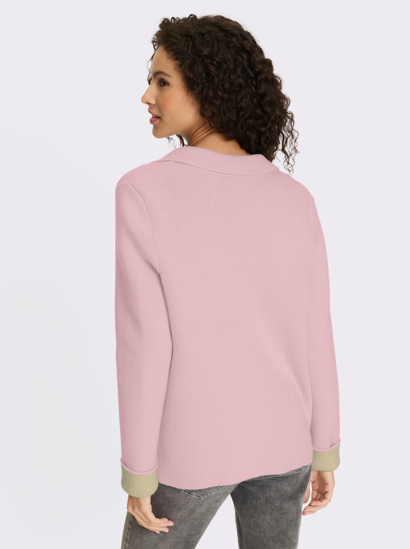 heine Cardigan in Two-tone-Optik - hellrosé