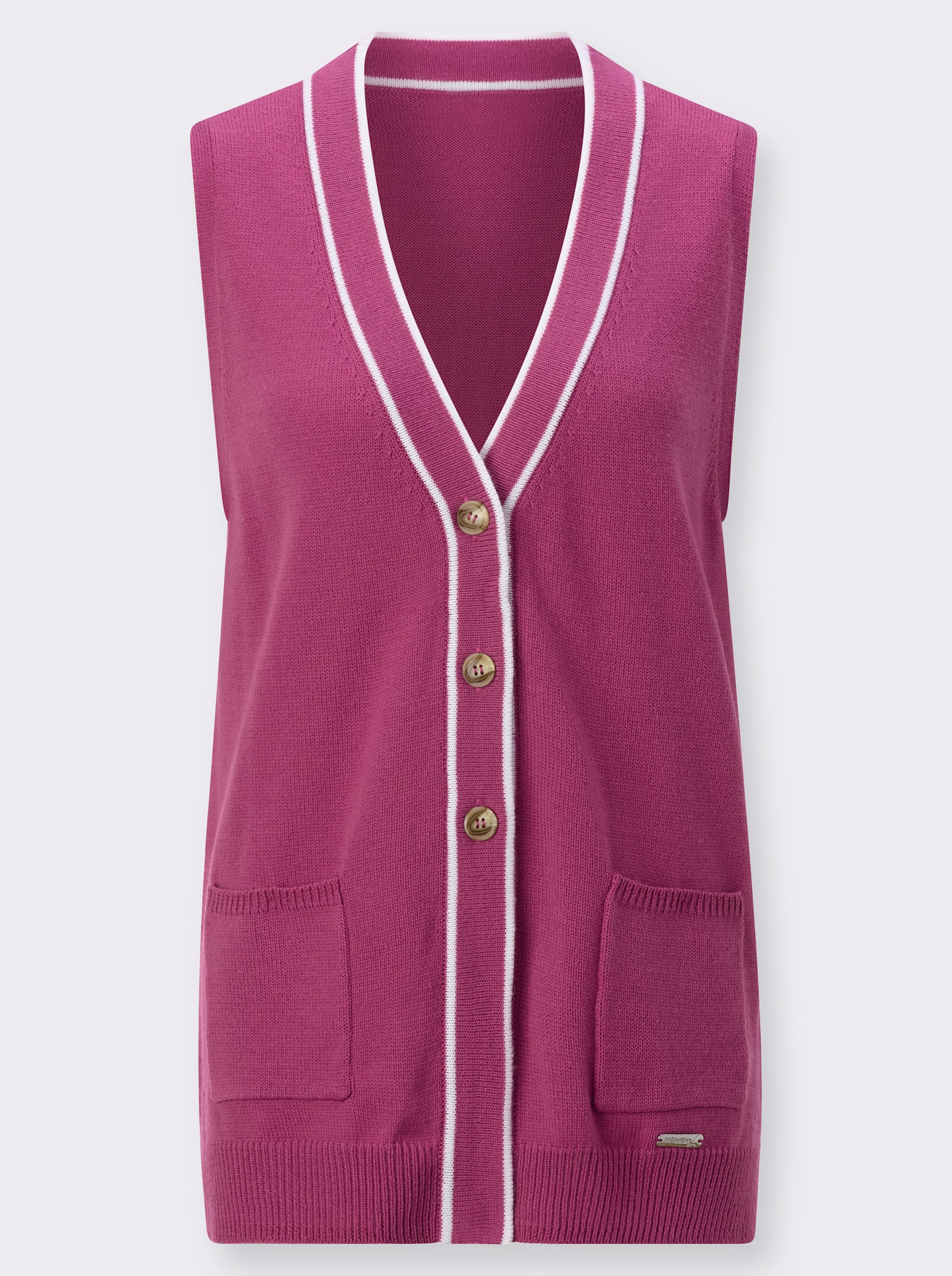 Strickweste mit Kontraststreifen - erika