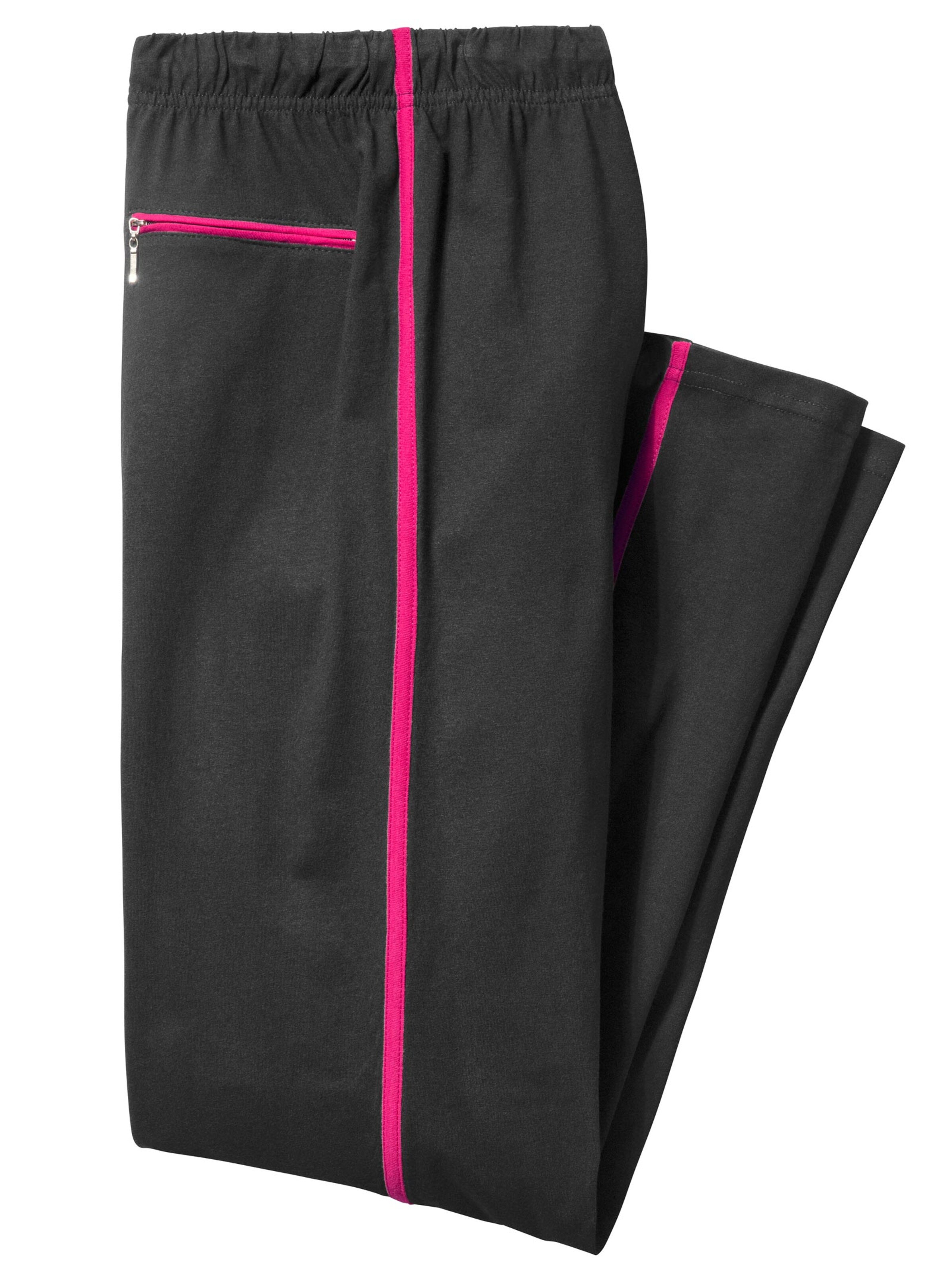Freizeithose - schwarz-pink