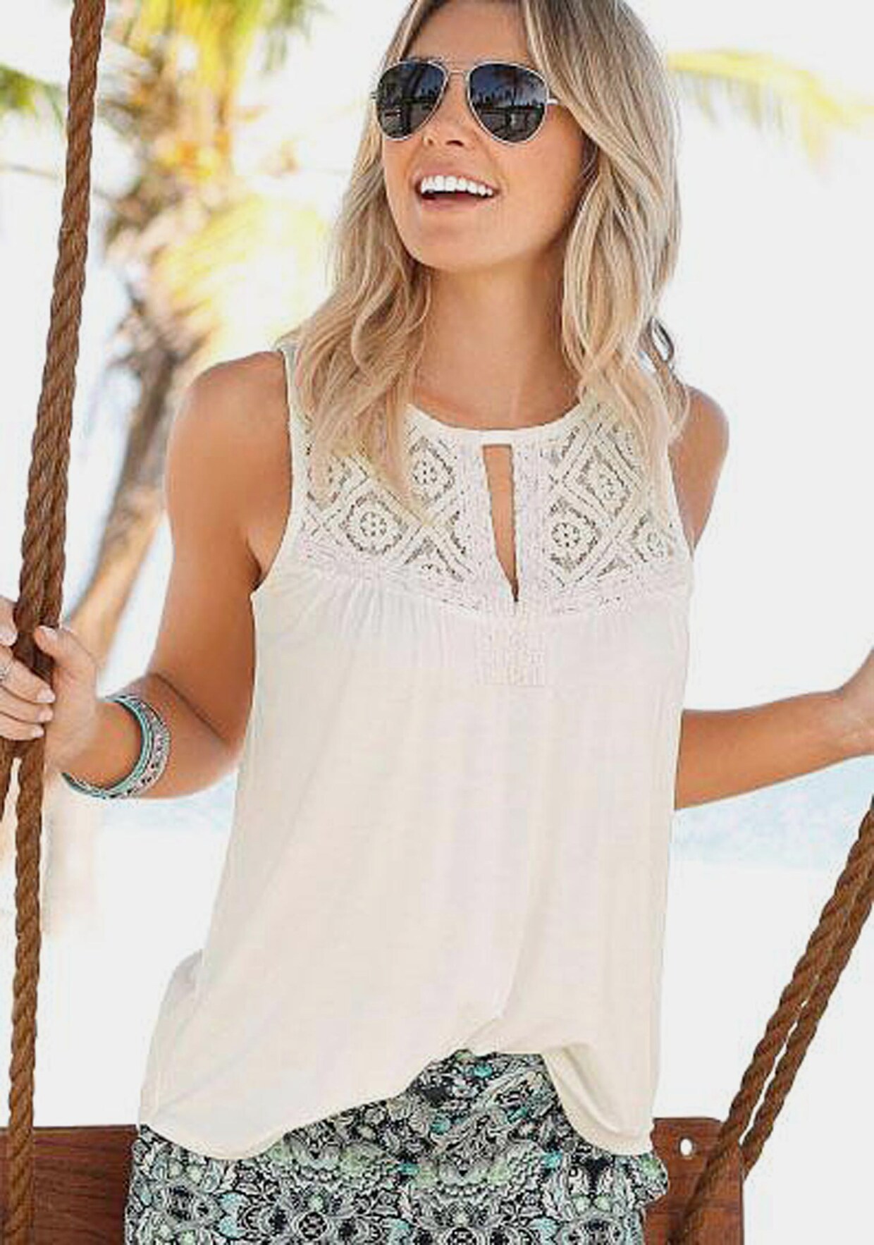LASCANA Strandtop - creme