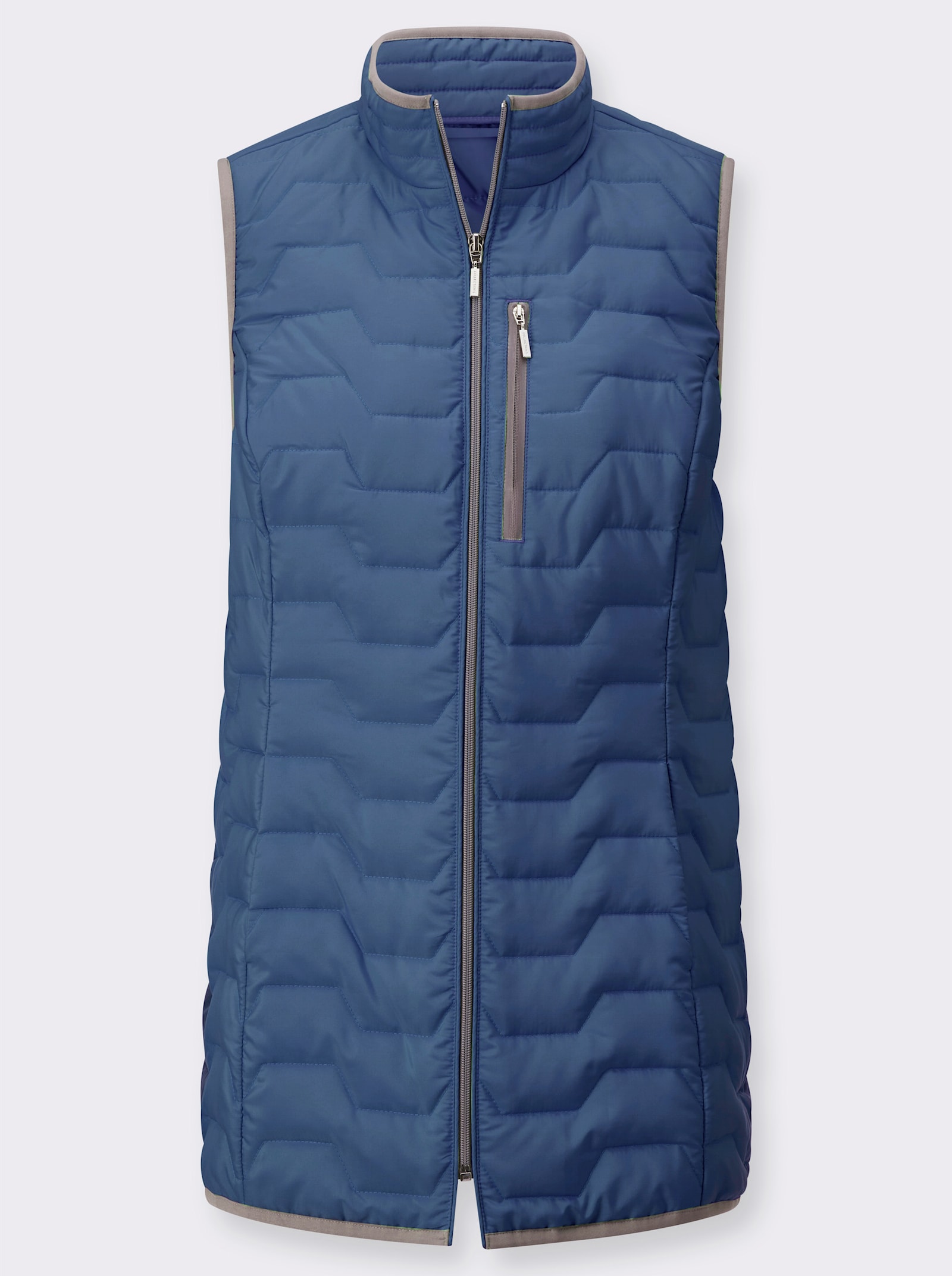 Steppweste aus recyceltem Polyester - jeansblau