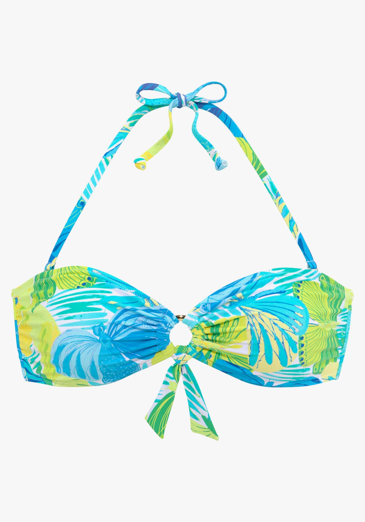 Sunseeker Bandeau-Bikini-Top - blau-grün