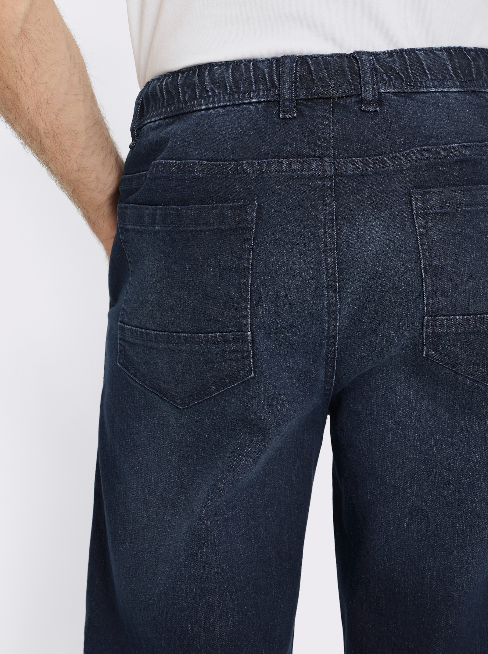 Marco Donati Schlupfjeans mit Used-Effekten - dark blue denim