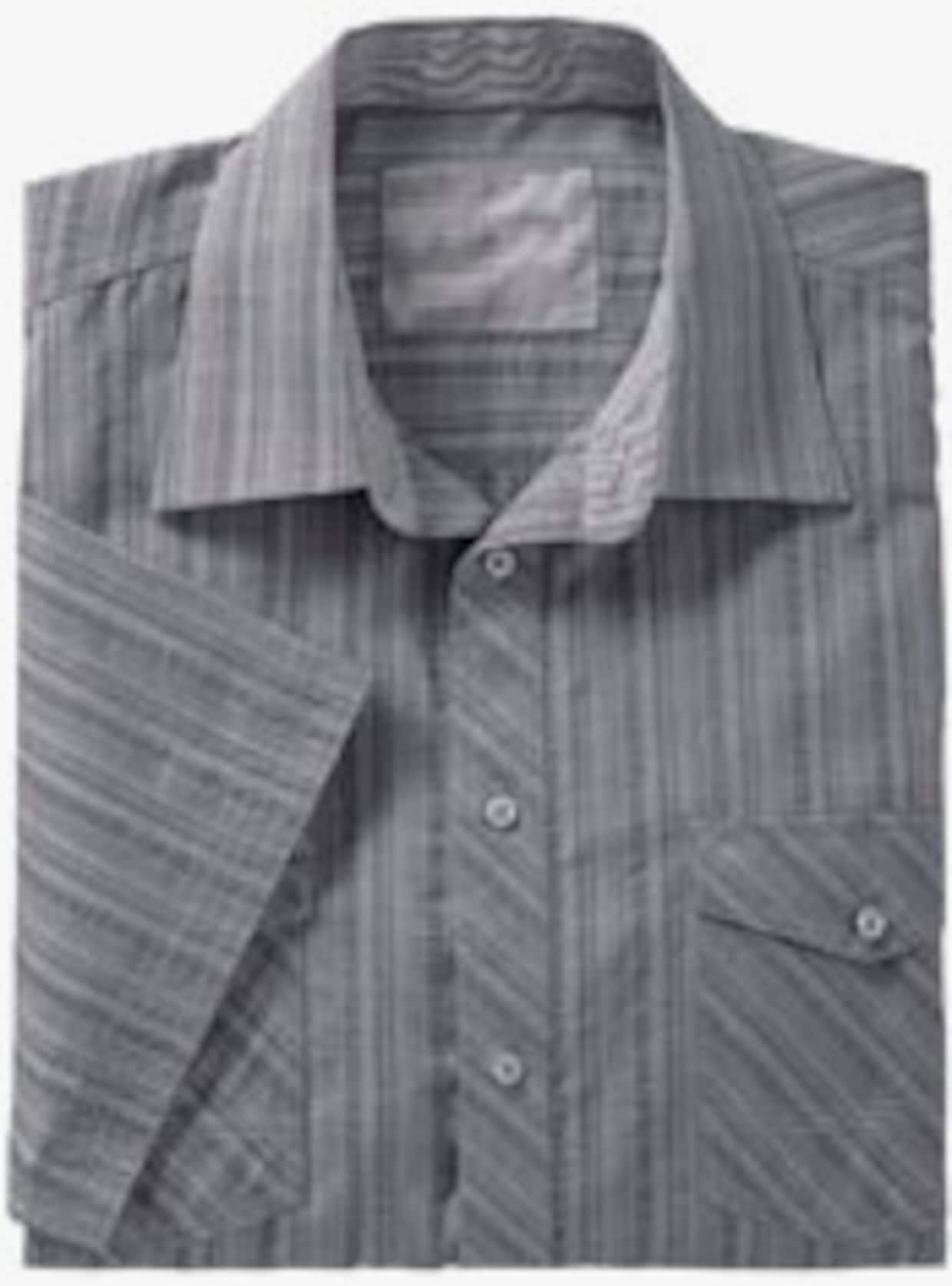 Marco Donati Hemd met korte mouwen - antraciet