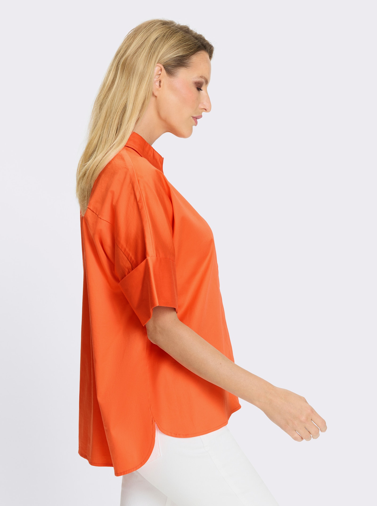 heine Kurzarmbluse oversized geschnitten - orange