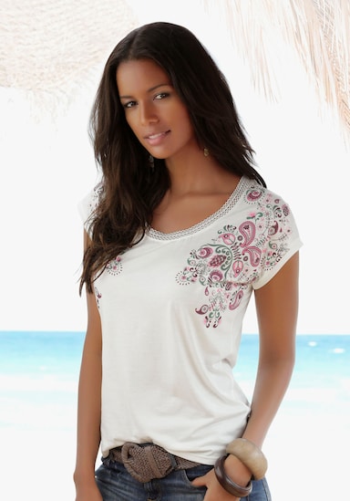 Beachtime Kurzarmshirt - creme