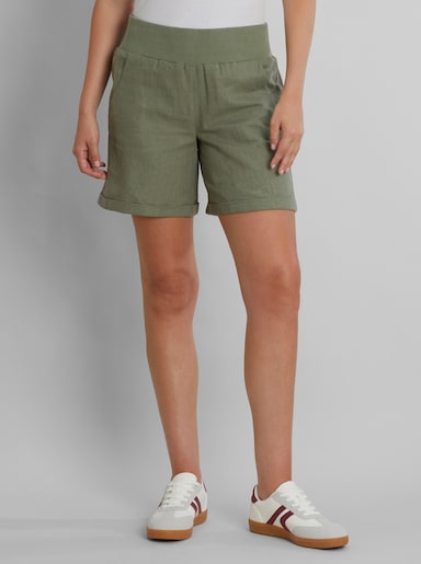 heine Shorts mit Leinen - khaki