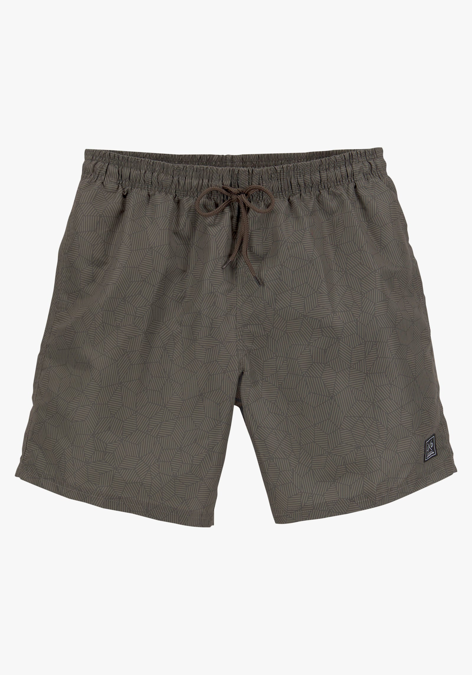 John Devin Badeshorts - braun bedruckt