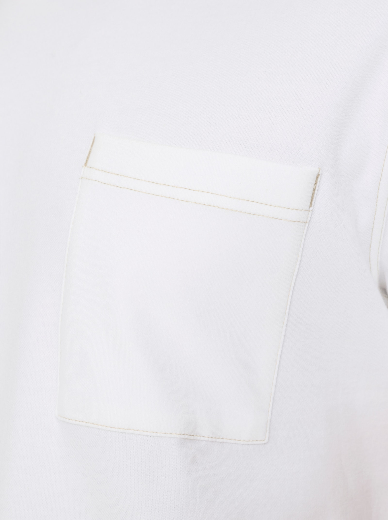 Marco Donati Kurzarmshirt in Interlock-Qualität - ecru