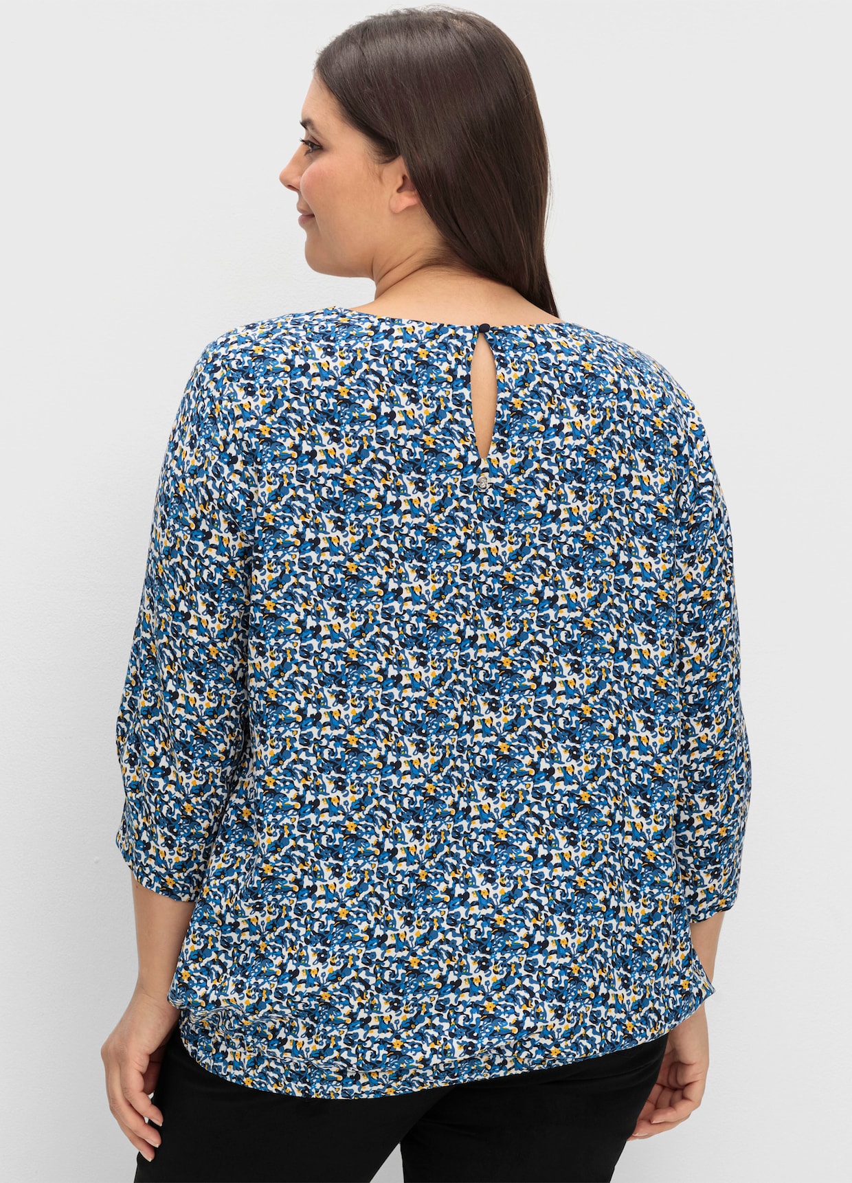 sheego Tunika - tiefblau-gemustert