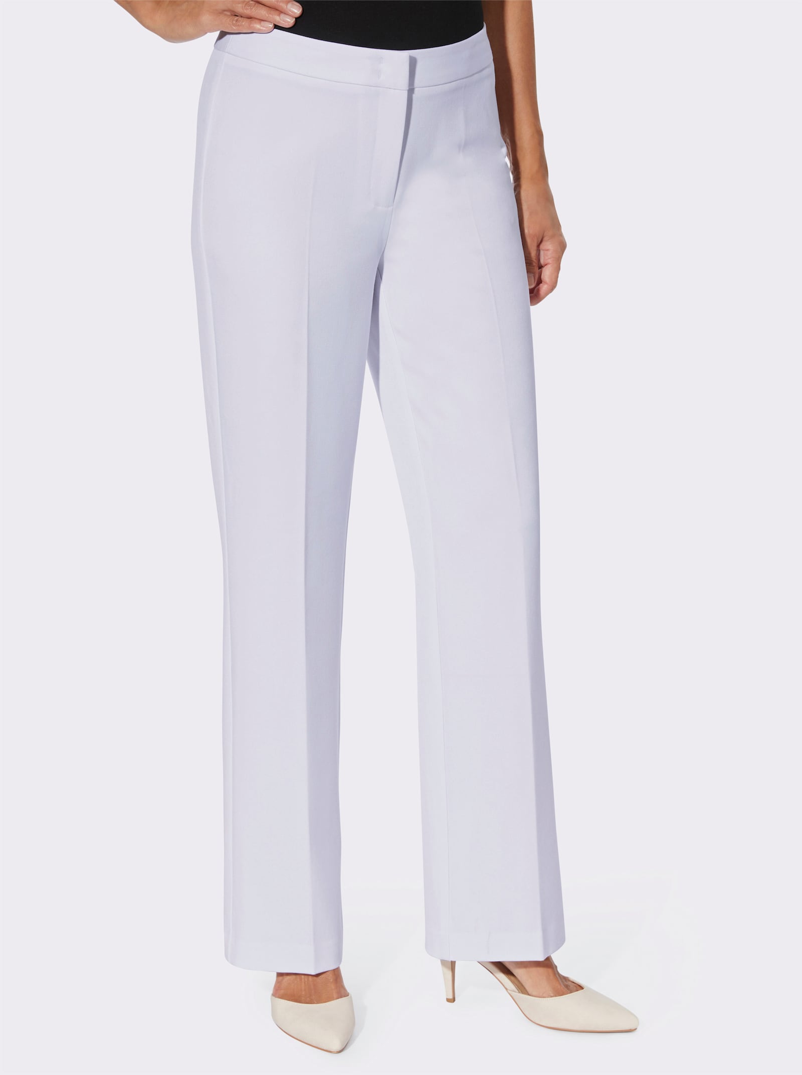 Hose mit weitem Bein - weiß