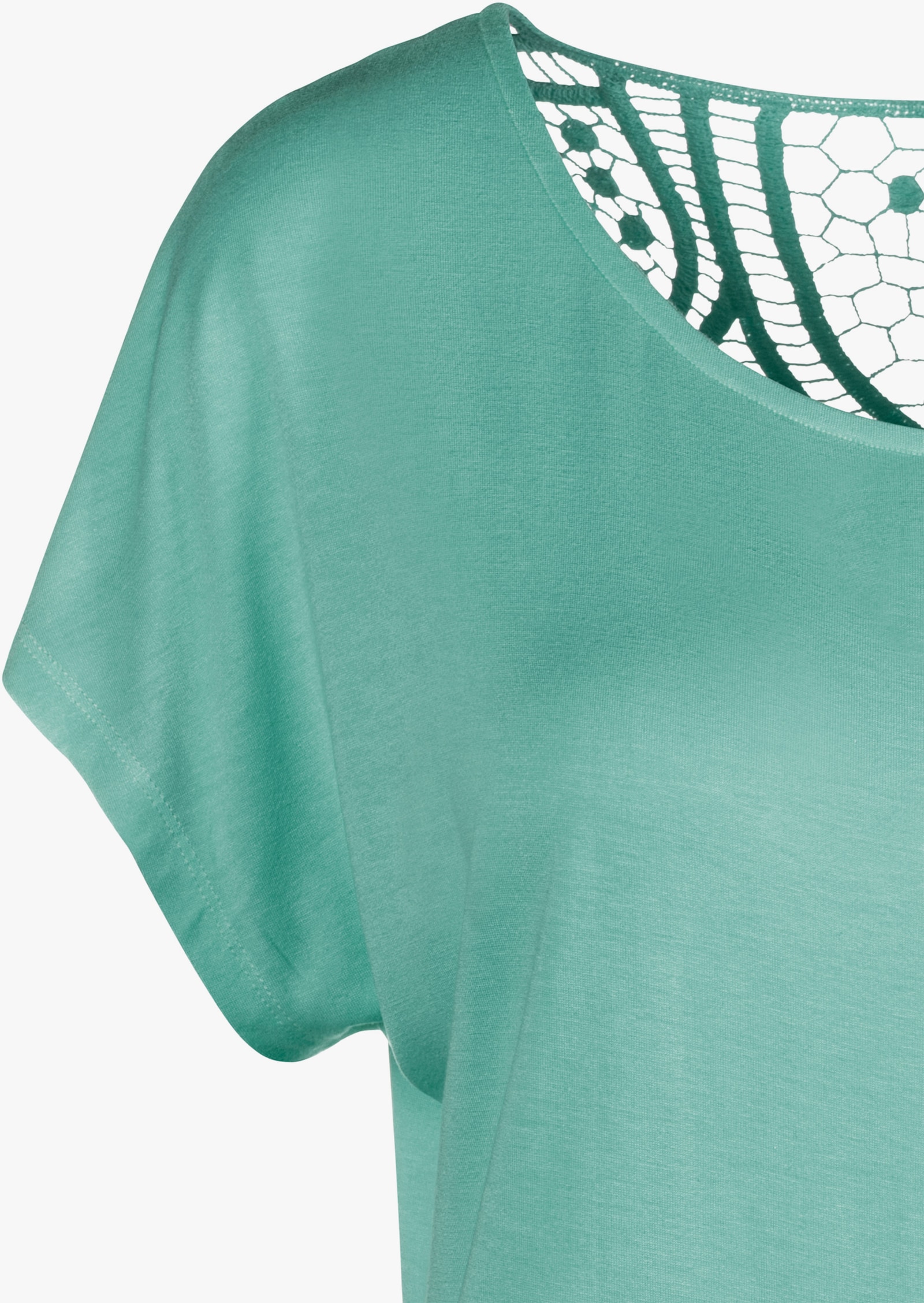 Vivance Kurzarmshirt - mint, creme