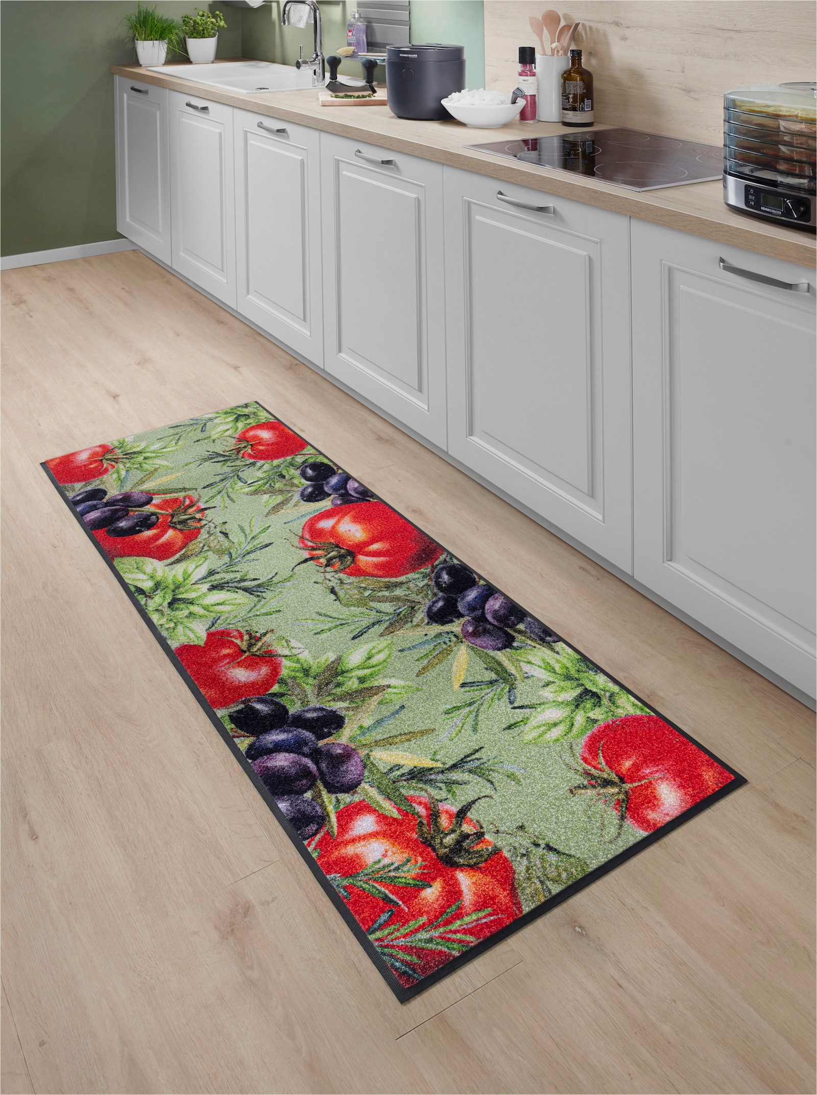 wash+dry by Kleen-Tex Fußmatte - grün-rot