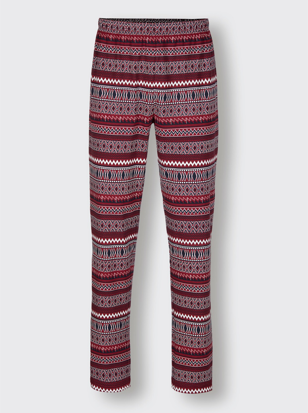 wäschepur men Pyjama's - donkerrood/marine + topaas/marine