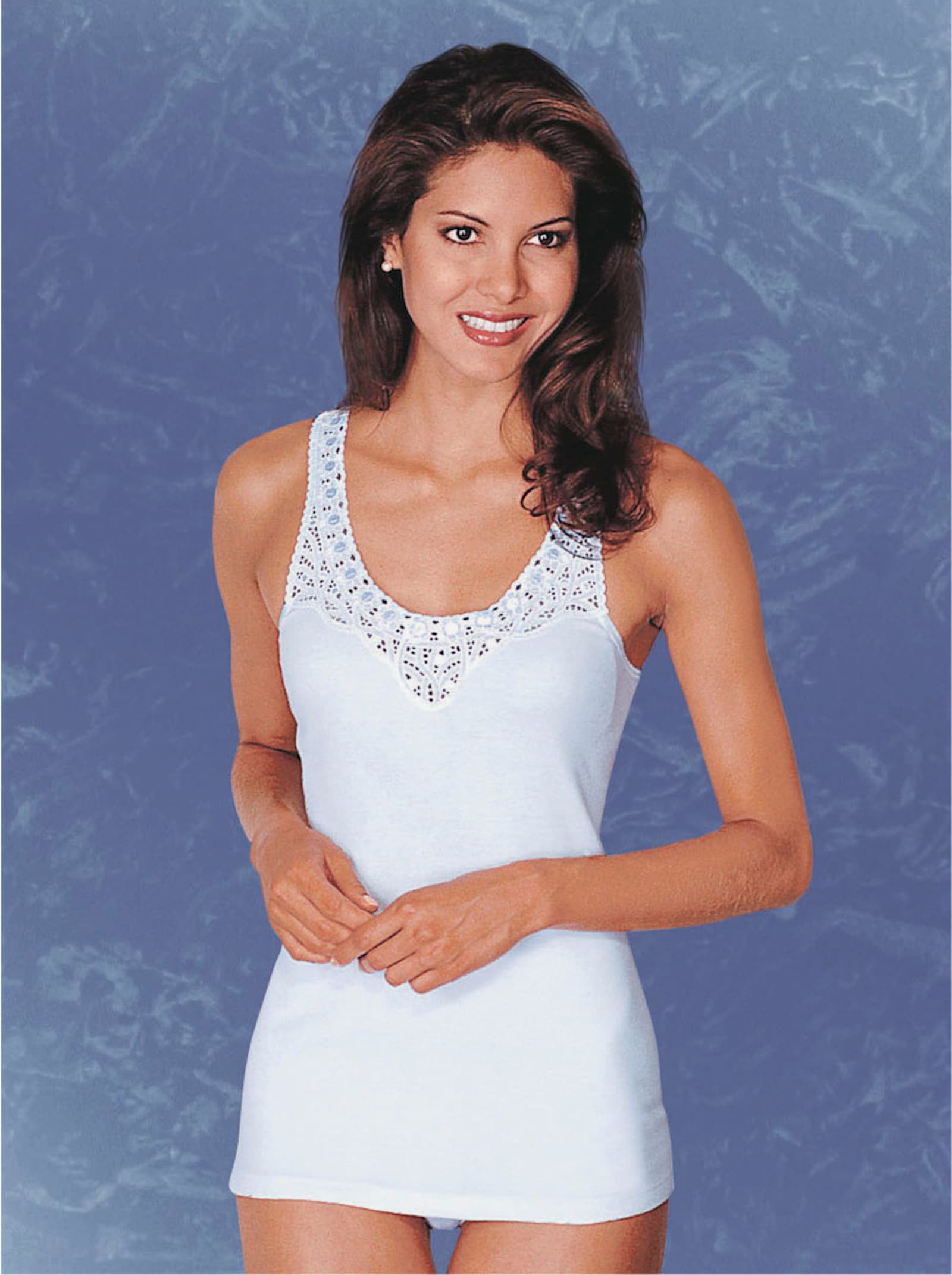 conta Hemd met batistmotief - wit