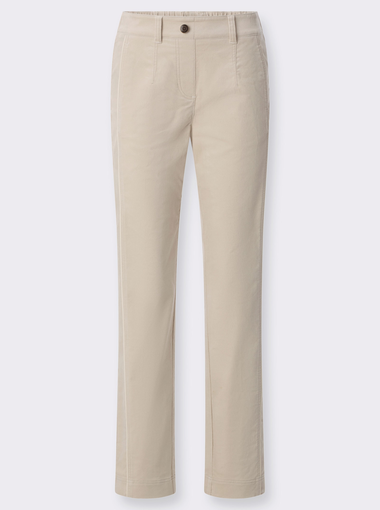 Hose in Samt-Optik - sand