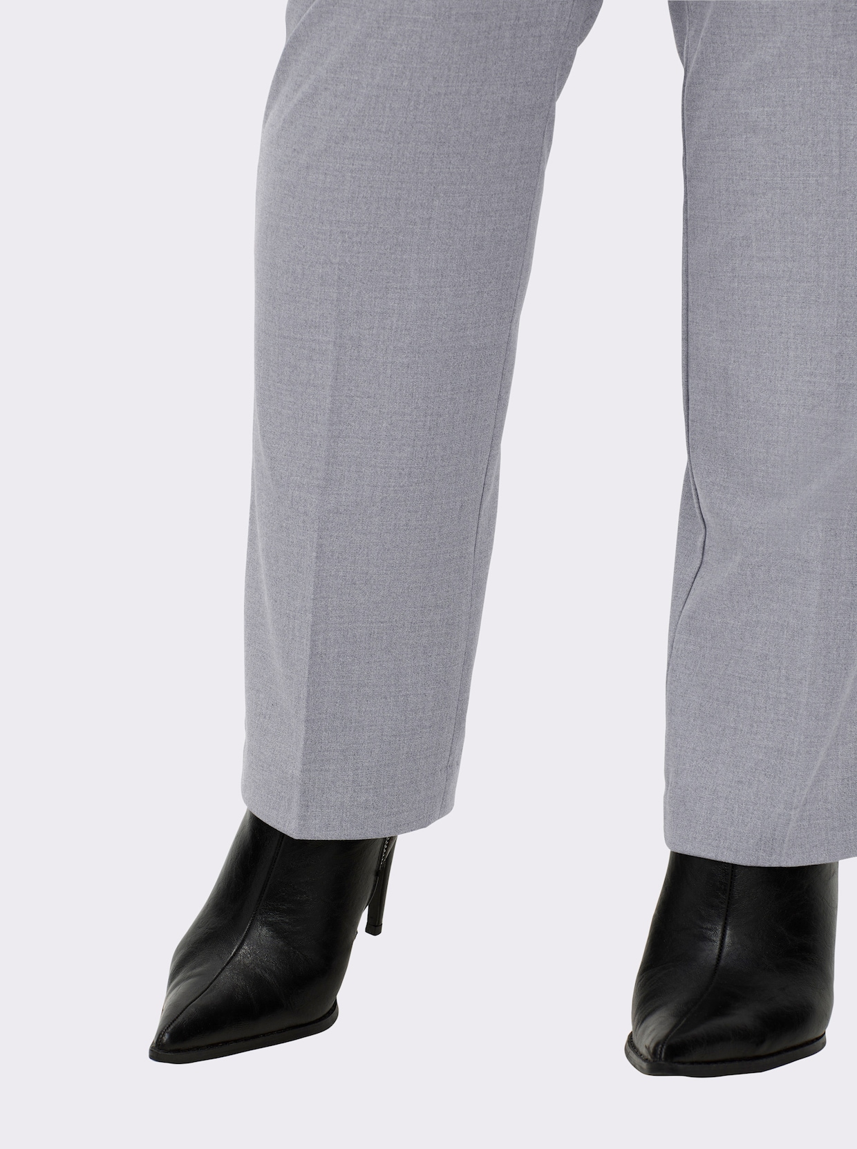 Come on Bügelfaltenhose in Bauch-weg-Form - silbergrau-meliert