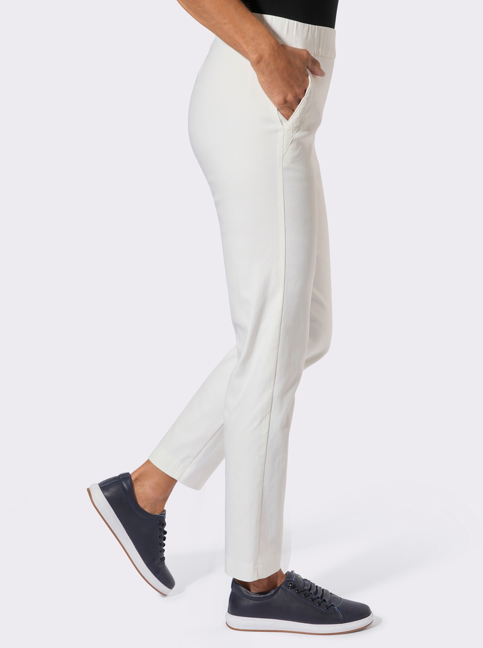 Bengalinhose mit Rundum-Dehnbund - ecru