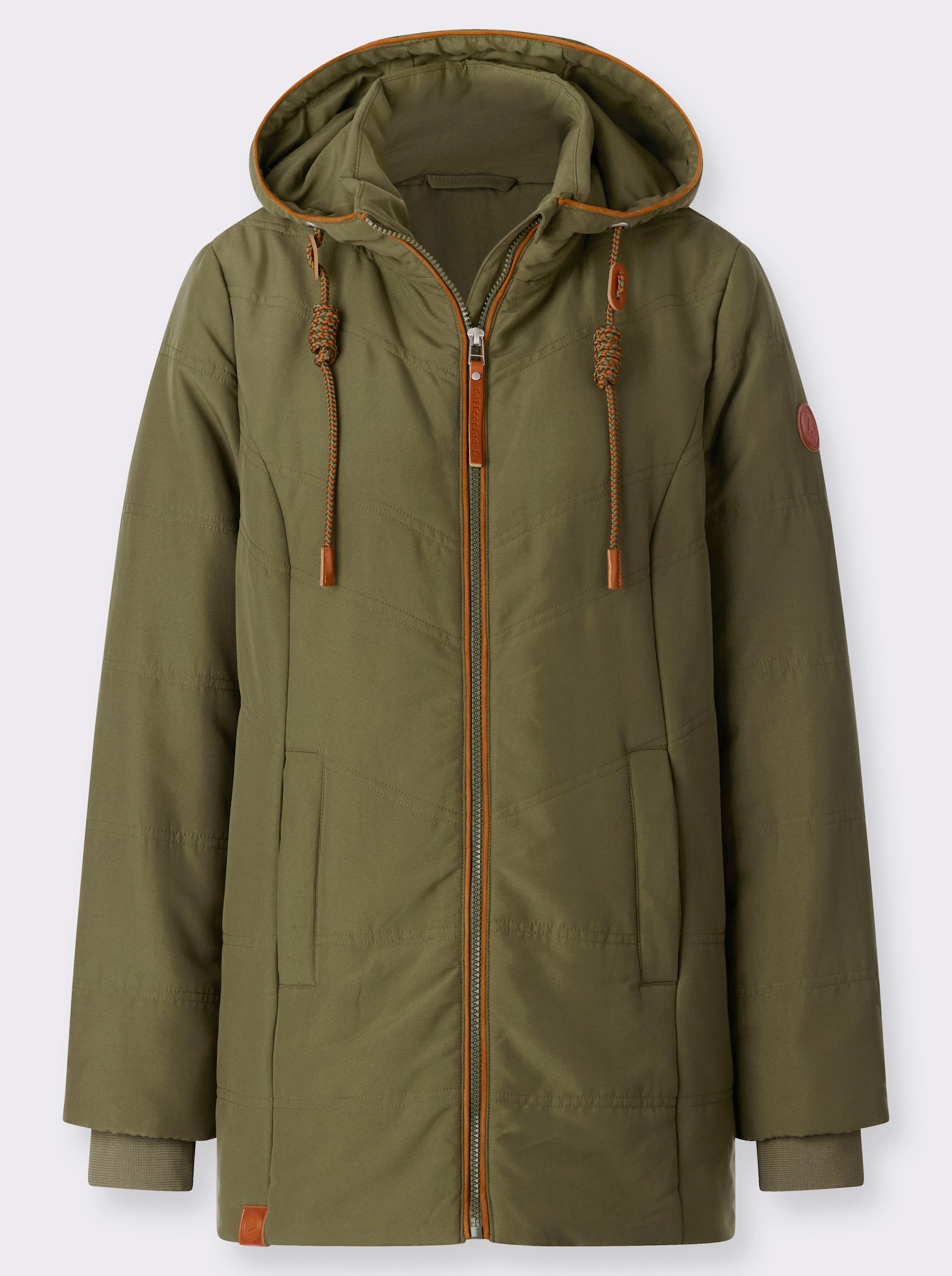 Steppjacke mit Innentasche - oliv