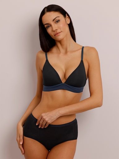 Naturana T-Shirt-BH ohne Bügel in Modal-Qualität - schwarz