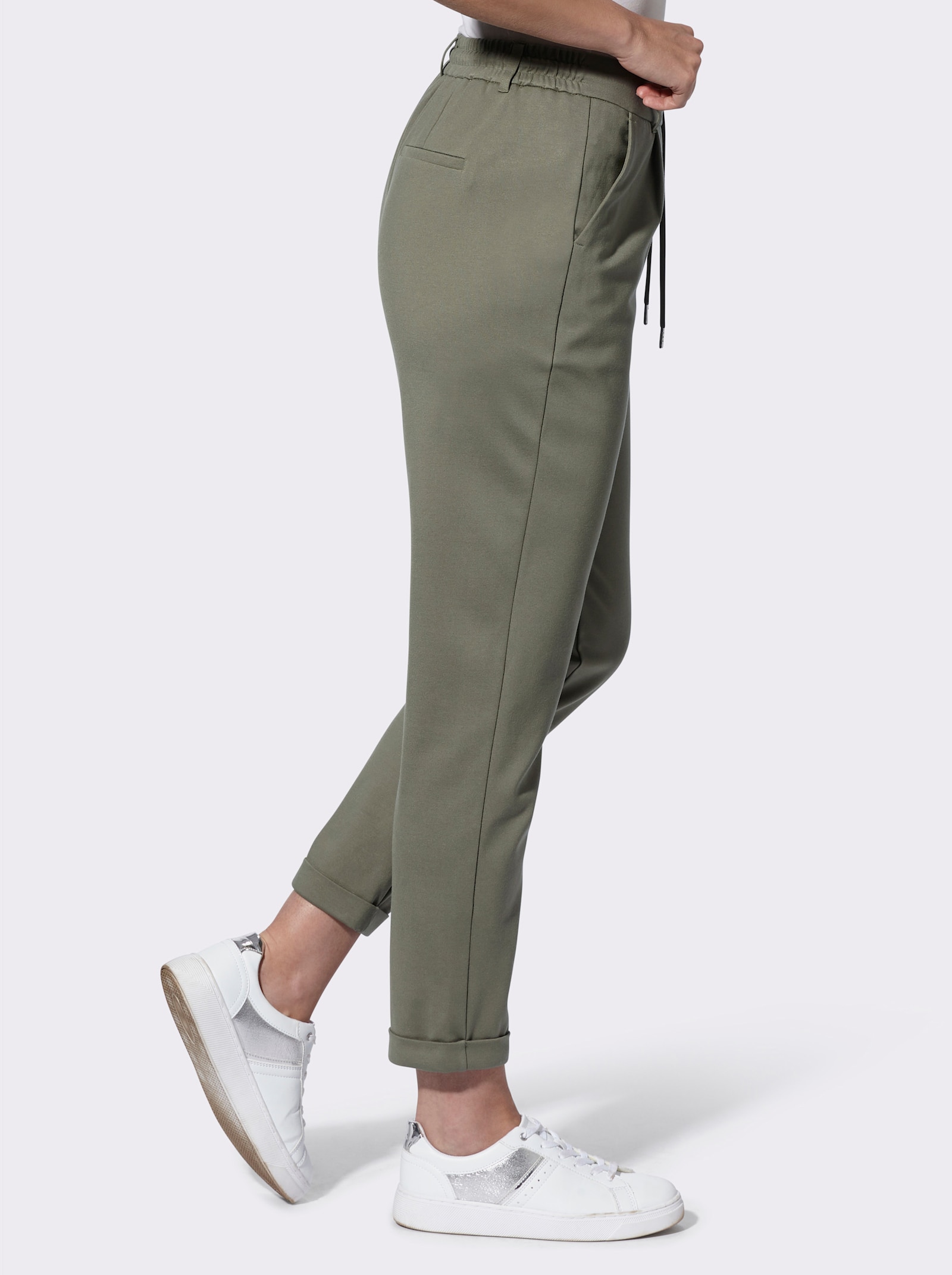 Jogg Pants in Interlock-Qualität - khaki