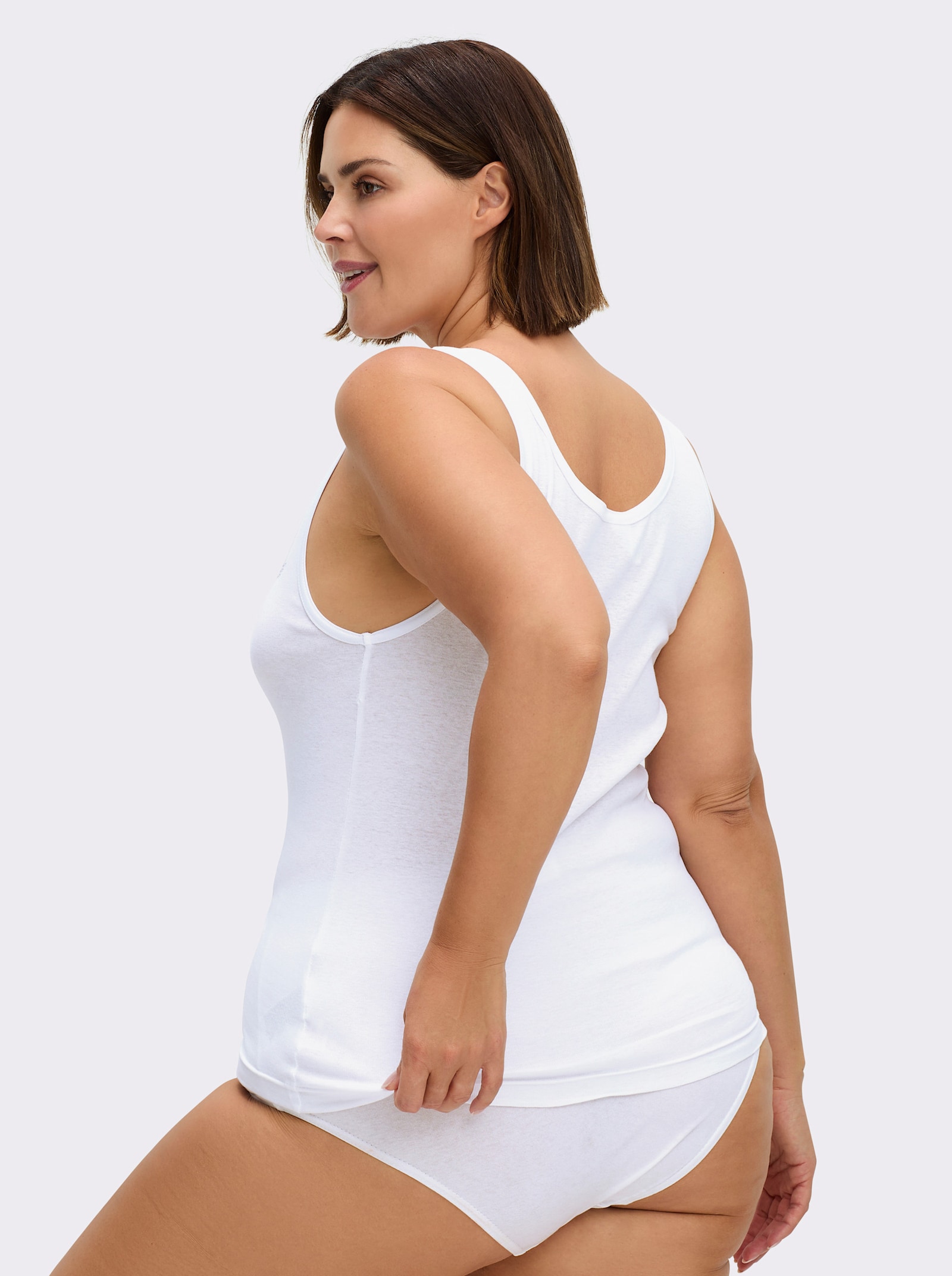 wäschepur Achseltop - 4 Stück weiß