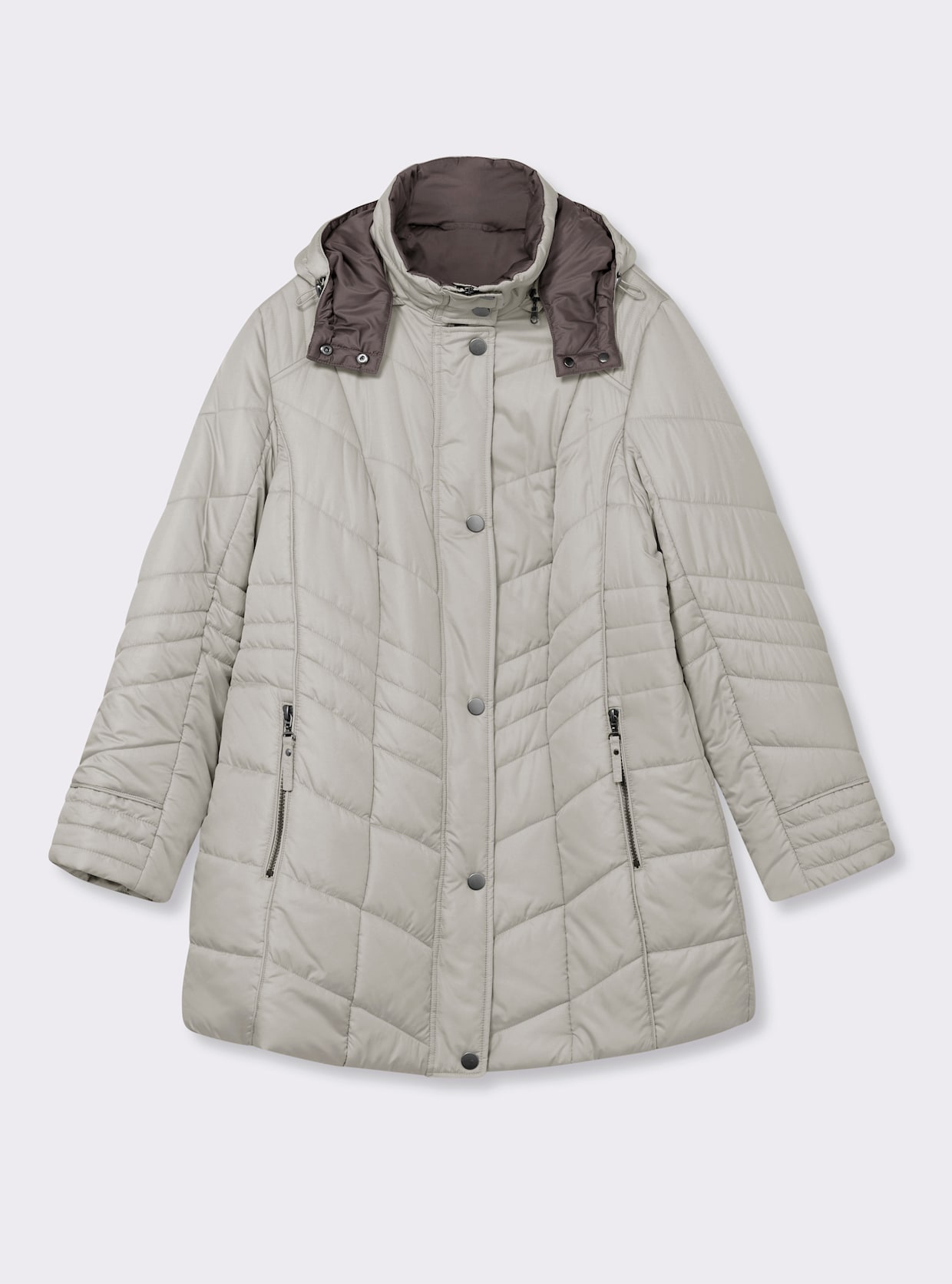 Steppjacke in Microfaser-Qualität, pflegeleicht - ecru