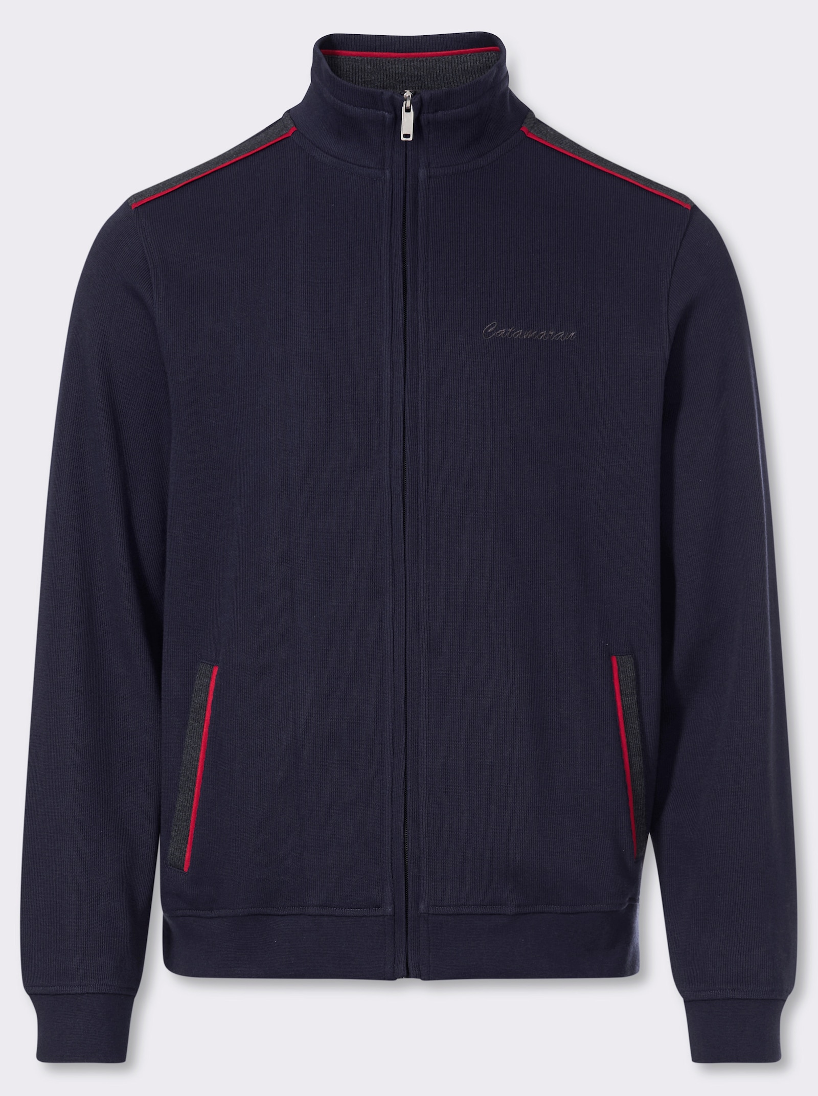 Catamaran Shirtjacke mit durchgehendem Reißverschluss - marine
