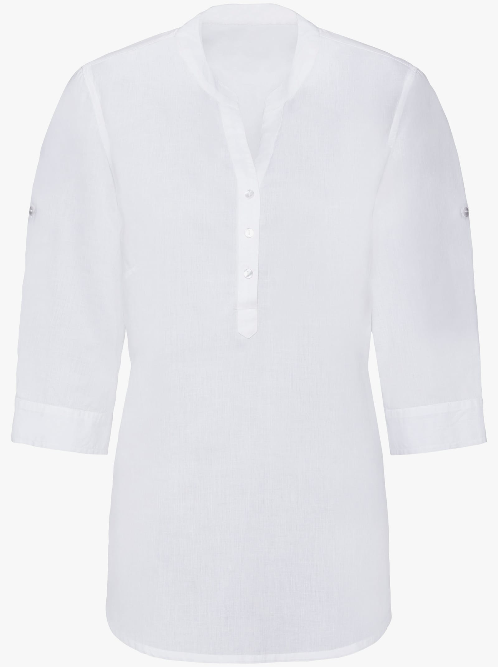 Bavlnená halenka s 3/4 rukávy - bílá