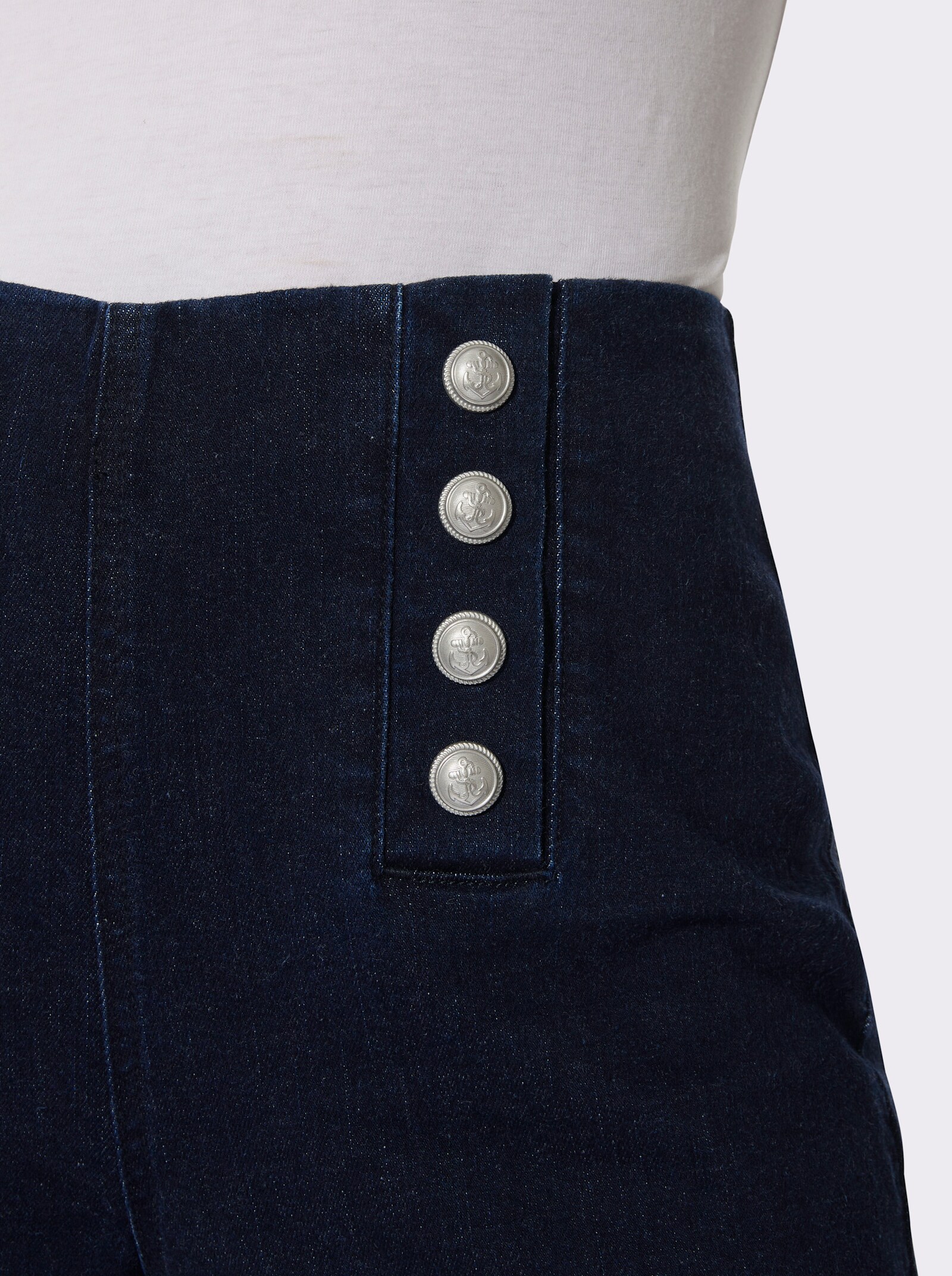 Schlupfjeans mit weiten Beinen - dark blue