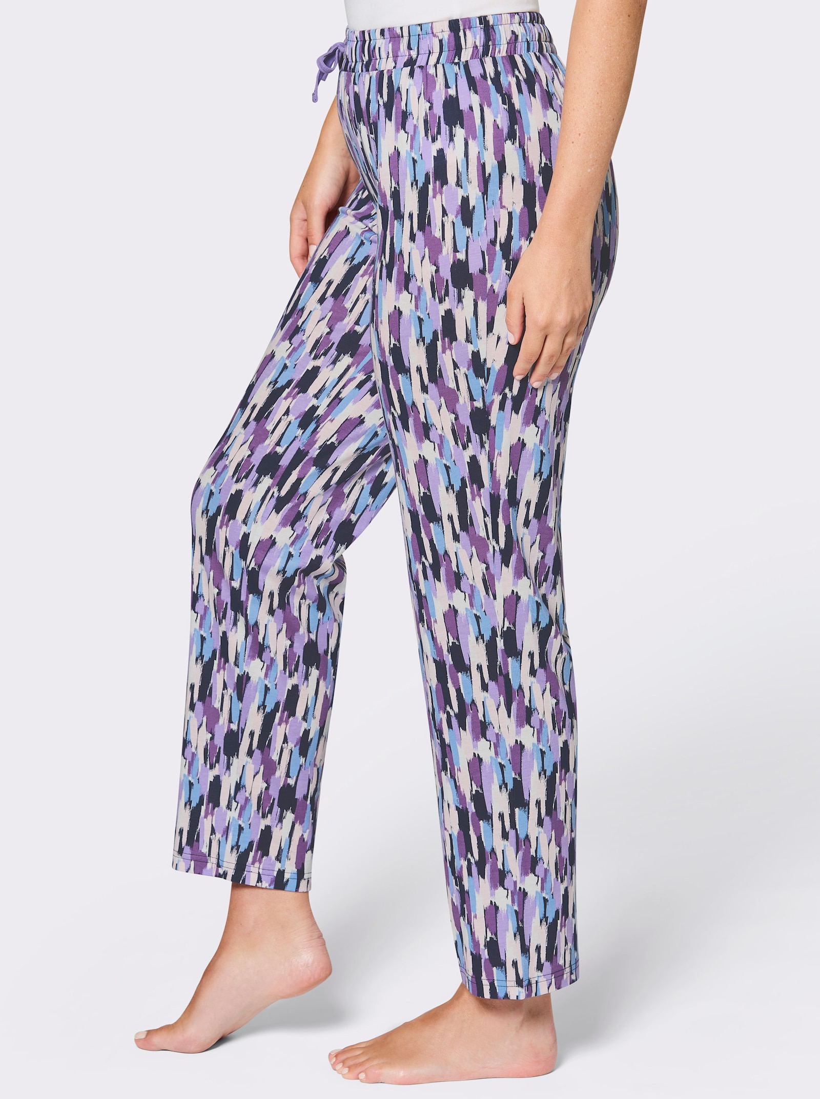 wäschepur Schlafanzughose mit Druckmuster - marine-himmelblau-bedruckt