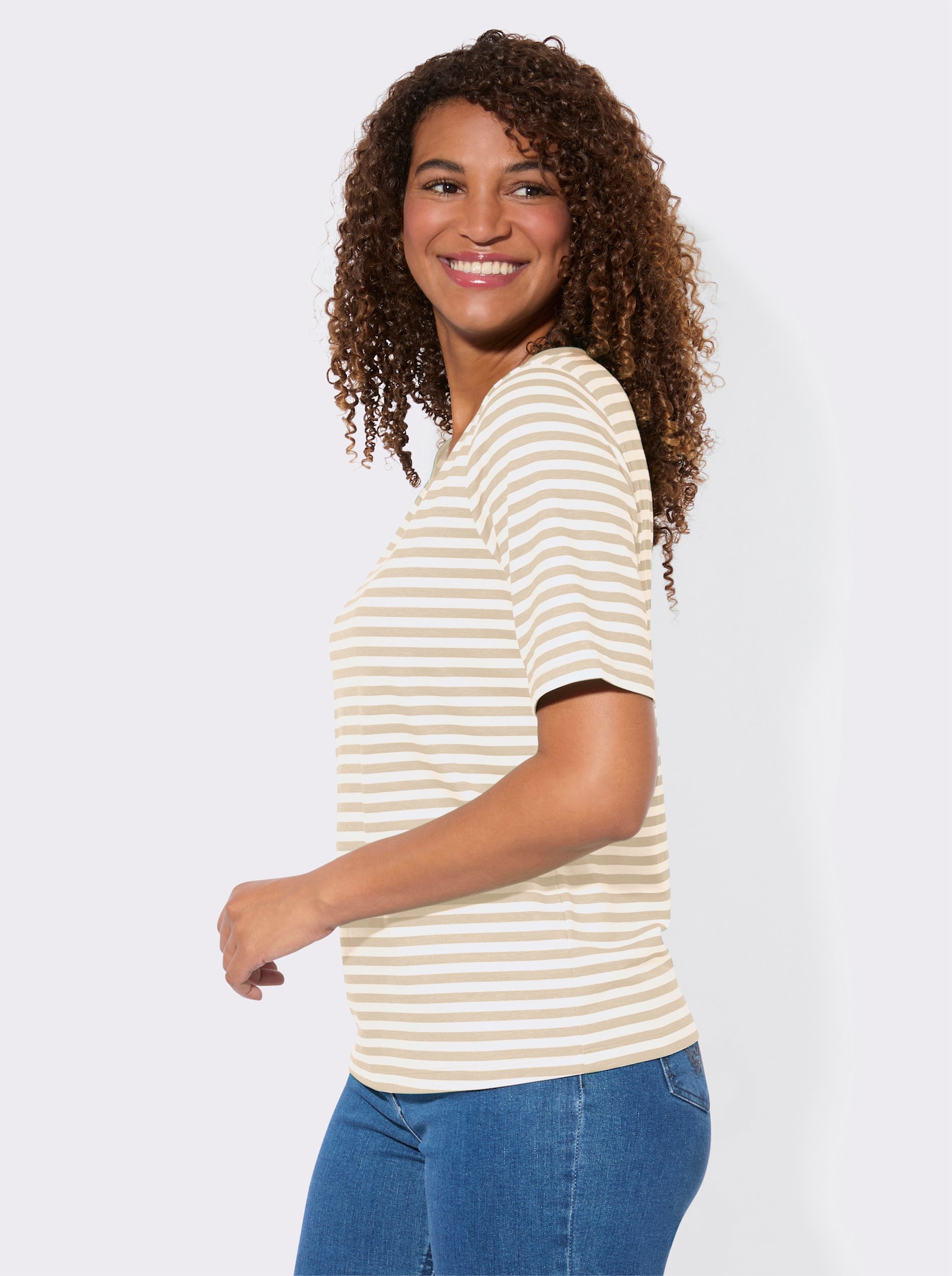 Shirt-Set mit kurzen Ärmeln - sand