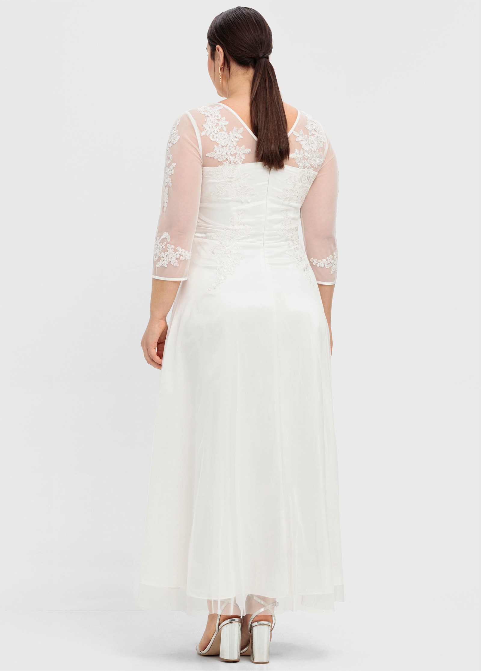 sheego Robe de mariée effet corsage - offwhite