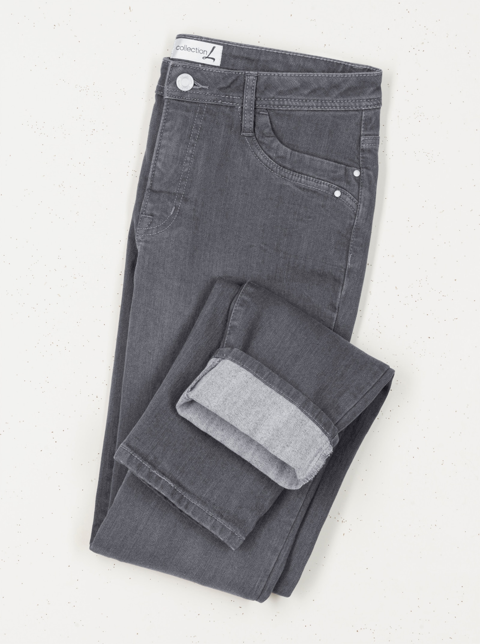 Thermojeans mit weich angerauter Innenseite - stone-grey-denim