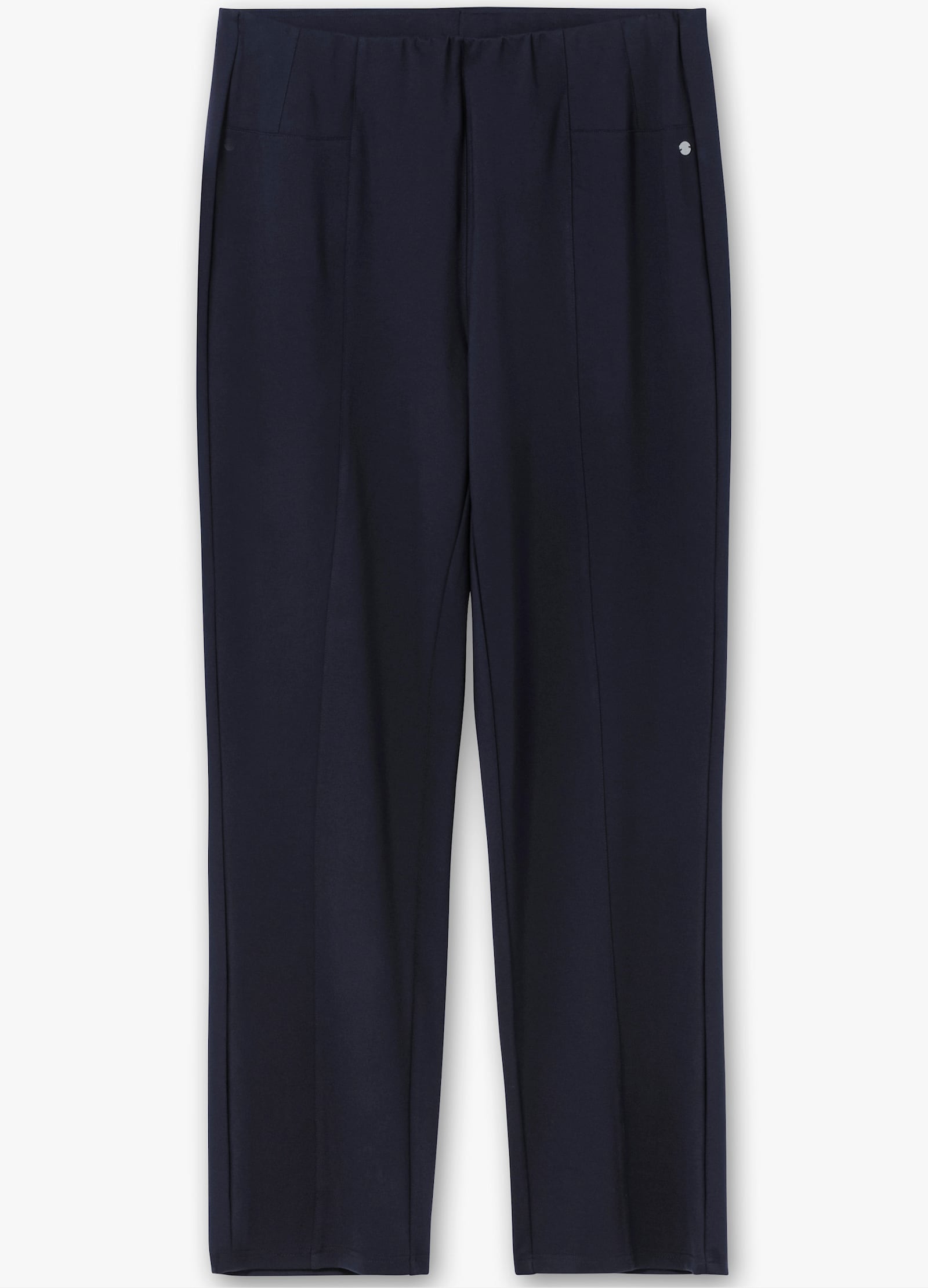 sheego Schlupfhose aus Interlock, gerade Form - tiefblau