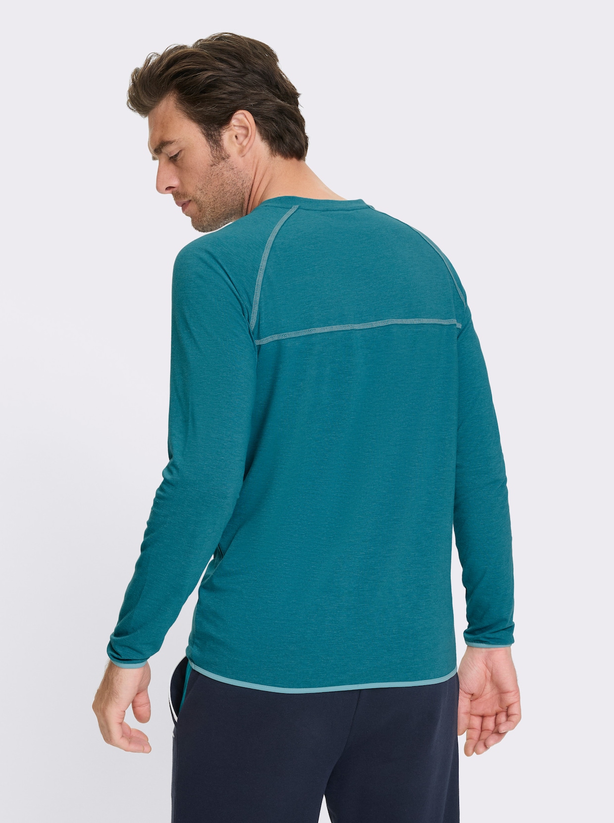 Catamaran Sports Freizeitshirt mit elastischen Abschlüssen - topas-meliert