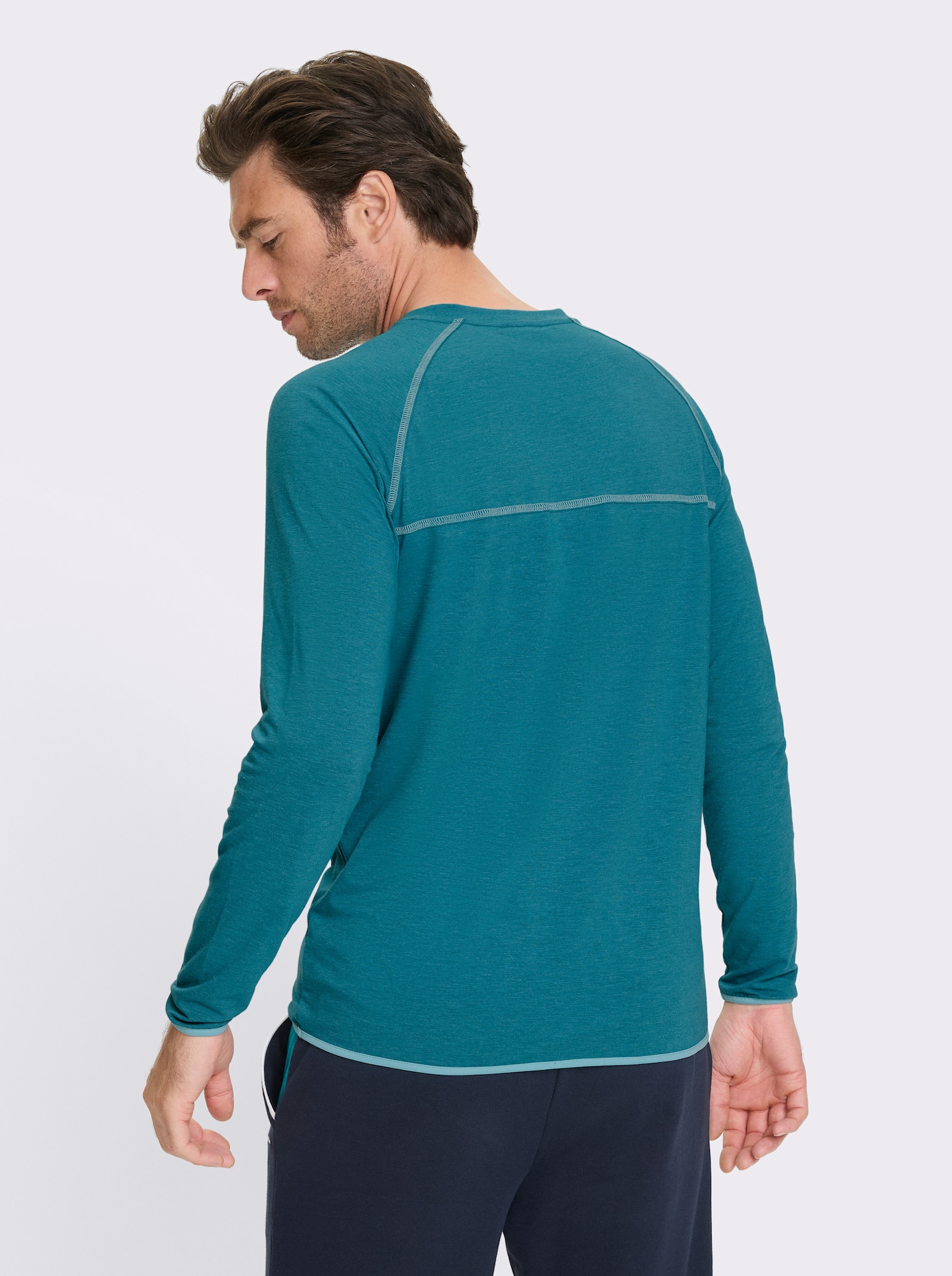 Catamaran Sports Freizeitshirt mit elastischen Abschlüssen - topas-meliert