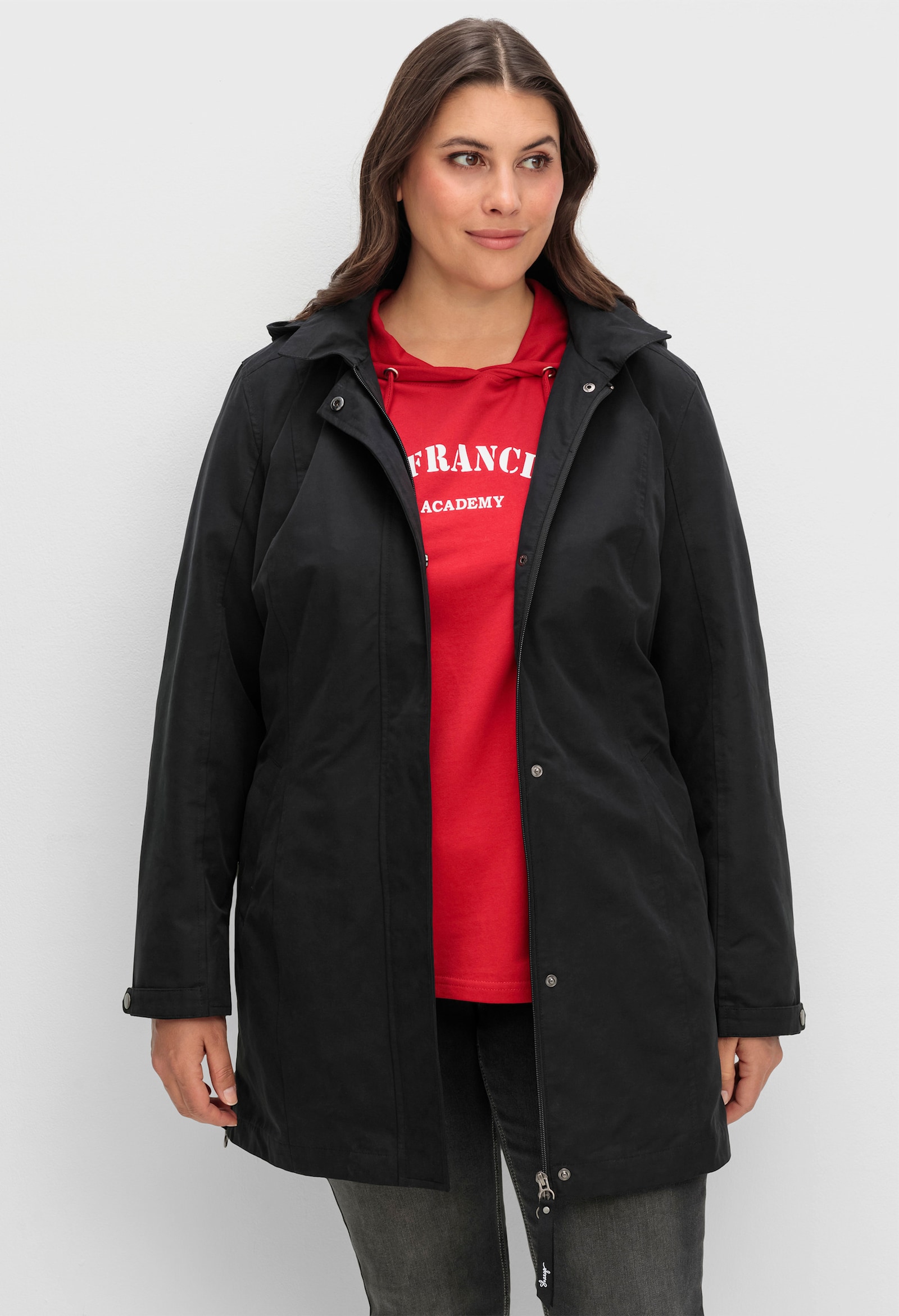 sheego Parka in wasserabweisender Qualität - schwarz